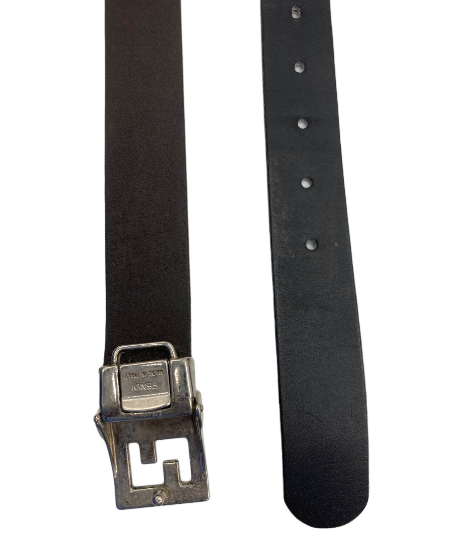 中古・古着通販】FENDI (フェンディ) ズッカロゴバックル レザーベルト