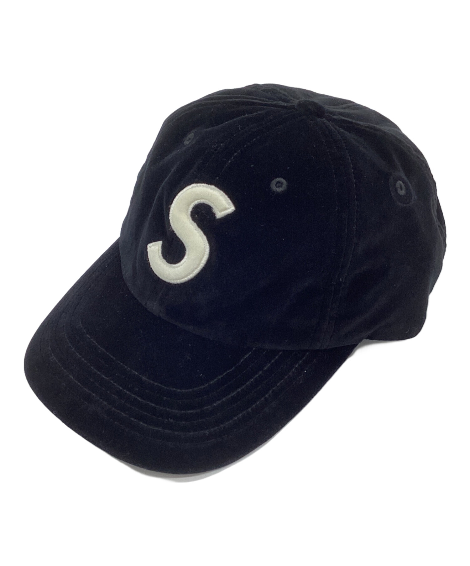 Supreme ホワイト Sロゴ ベロア ベースボールキャップ S Logo New Era