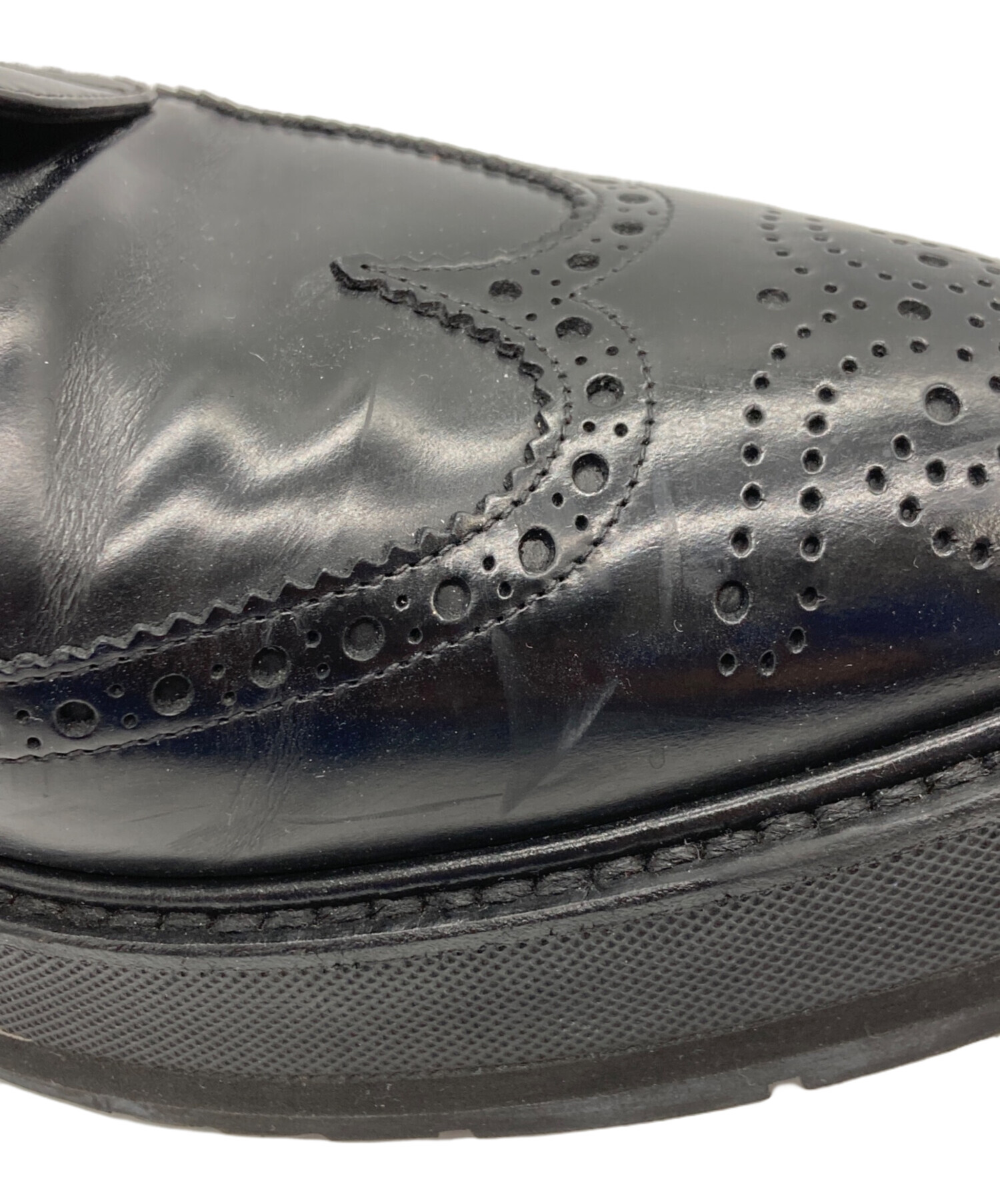 中古・古着通販】PRADA (プラダ) メダリオン ウィングチップ レザー