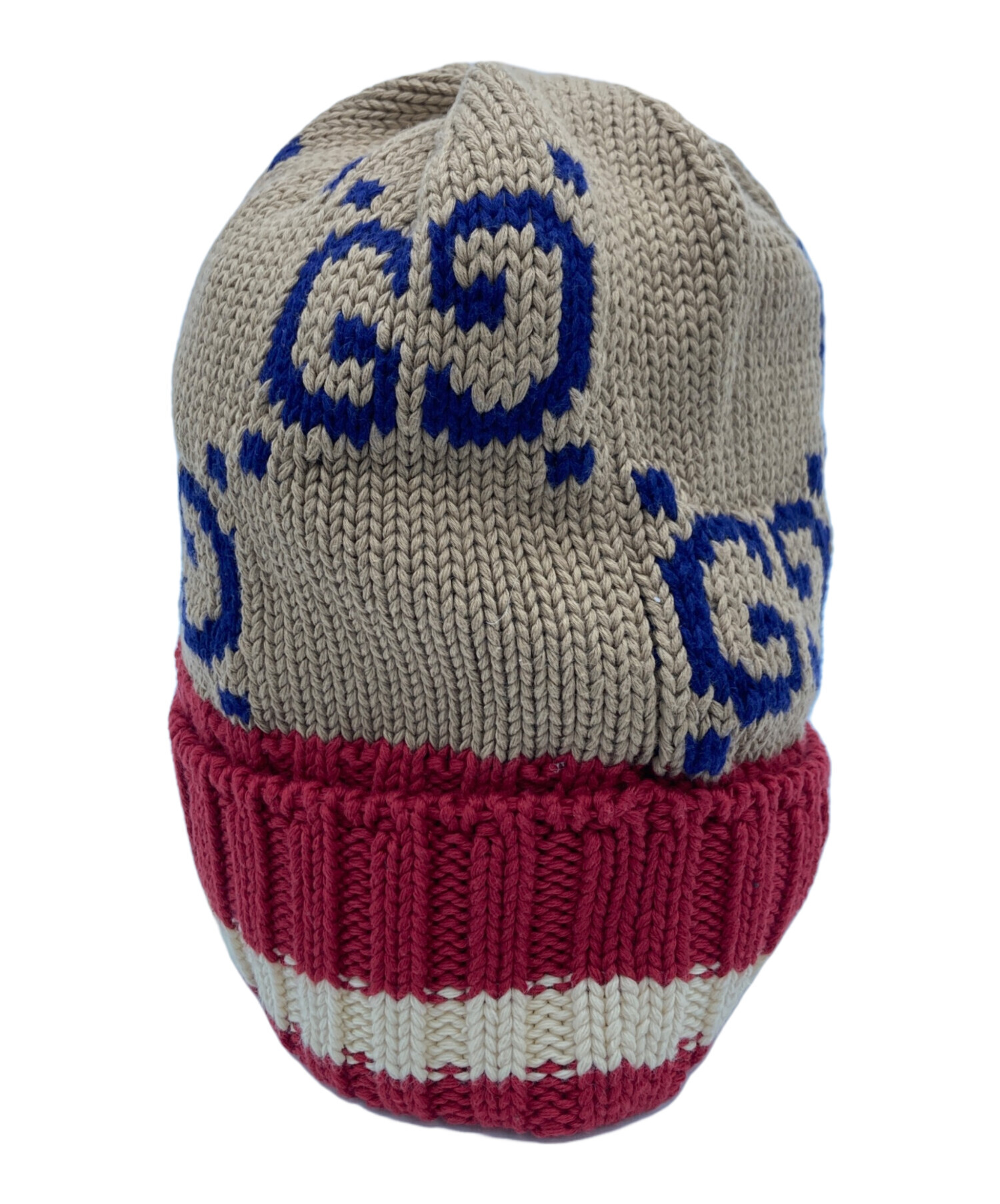 中古・古着通販】GUCCI (グッチ) GGコットンニットキャップ レッド