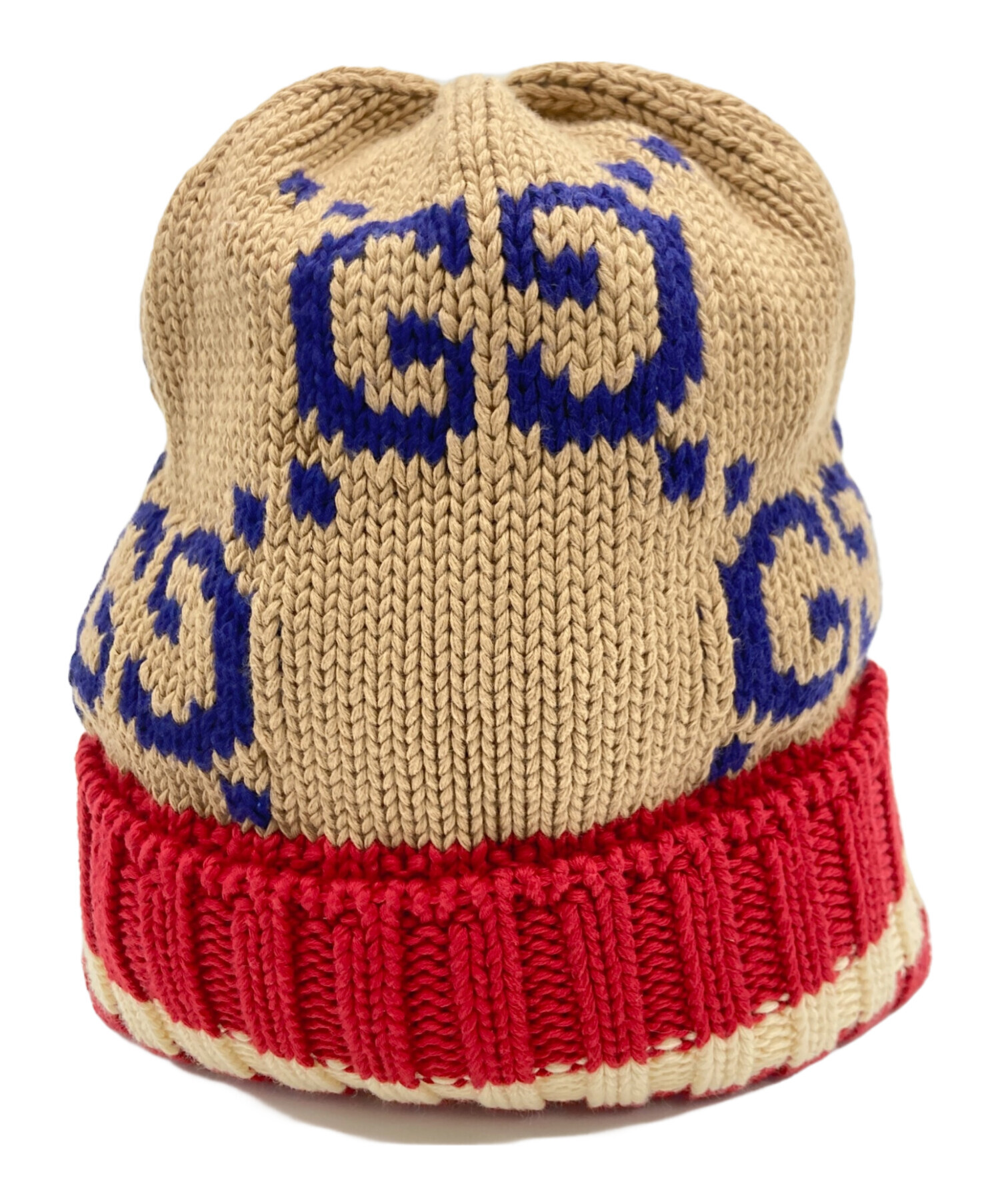 中古・古着通販】GUCCI (グッチ) GGコットンニットキャップ レッド