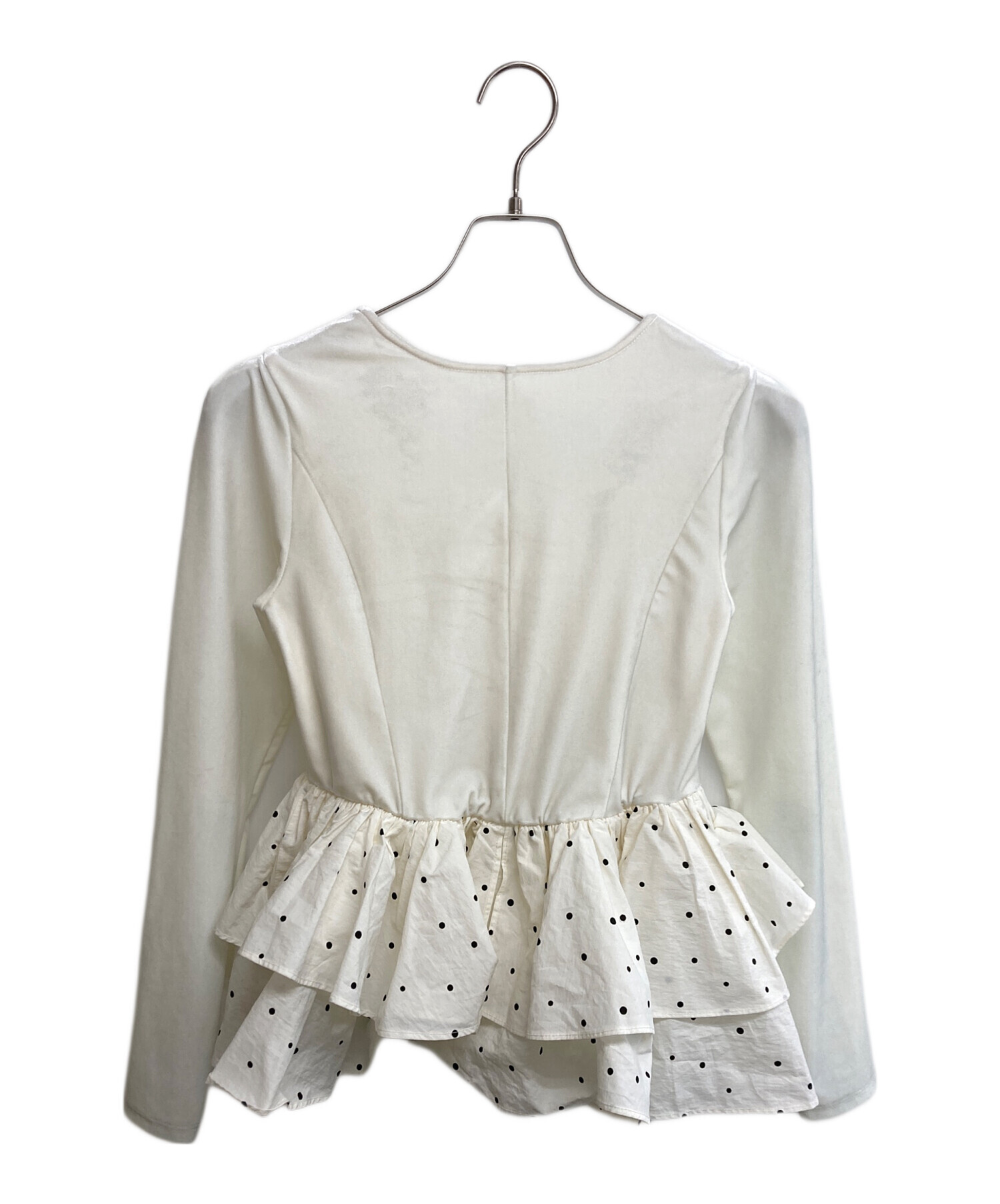 中古・古着通販】Lily Brown (リリーブラウン) ベロアペプラムフリル