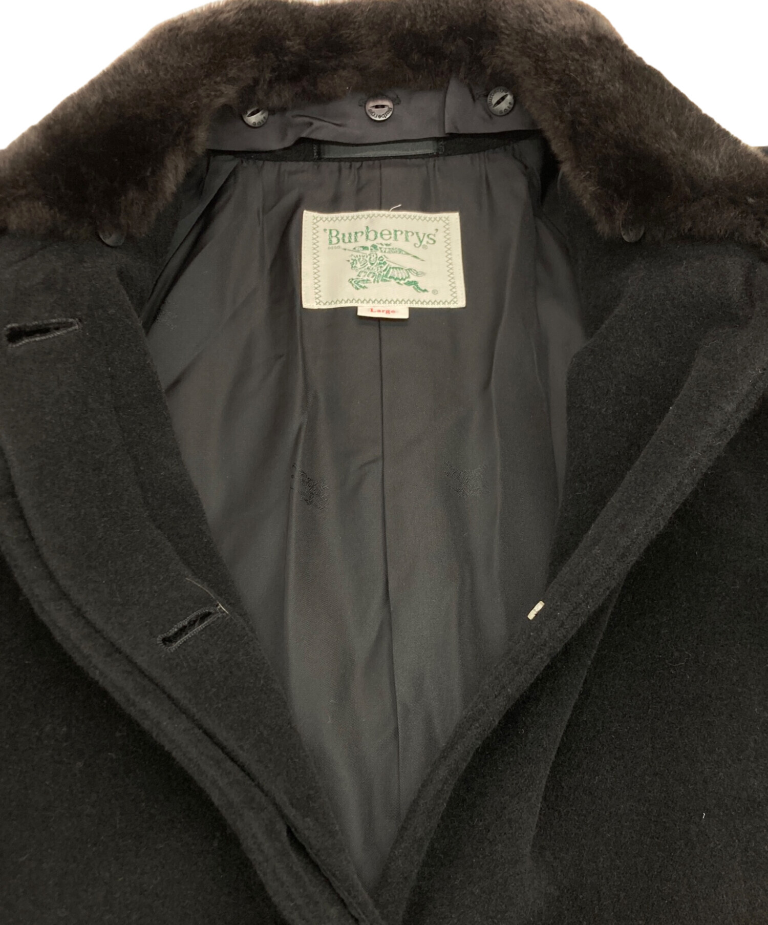 バーバリー　ウール　コート　ファー　Mサイズ バーバリー ウール コート ファー Mサイズ 中古・古着通販】Burberry's