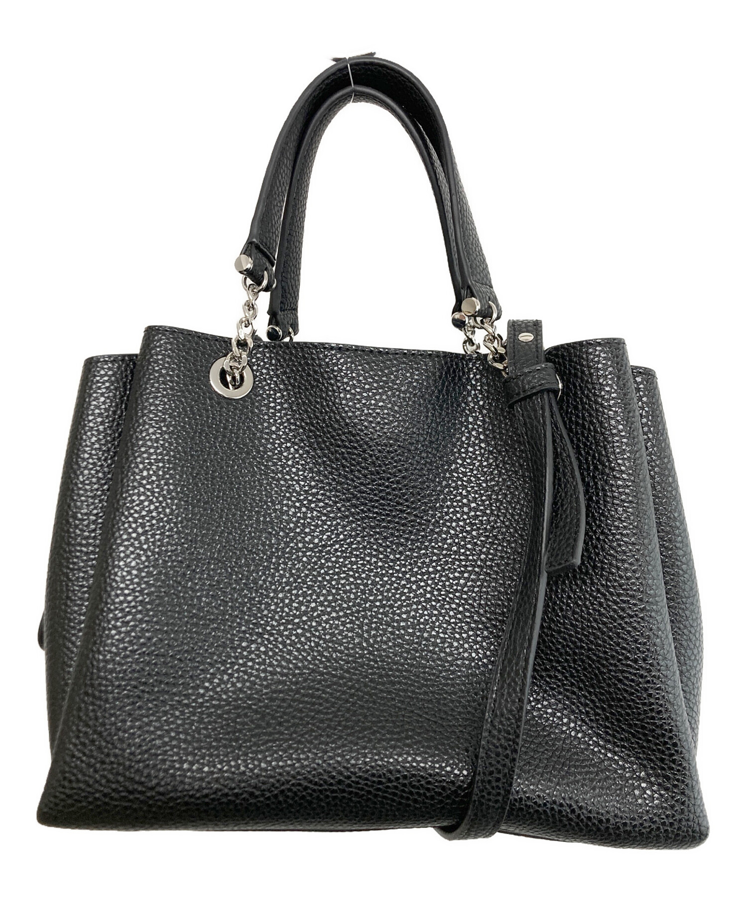 GIORGIO ARMANI 2wayショルダー　レザー　バッグ　黒 中古・古着通販】EMPORIO ARMANI (エンポリオ アルマーニ) 2WAY