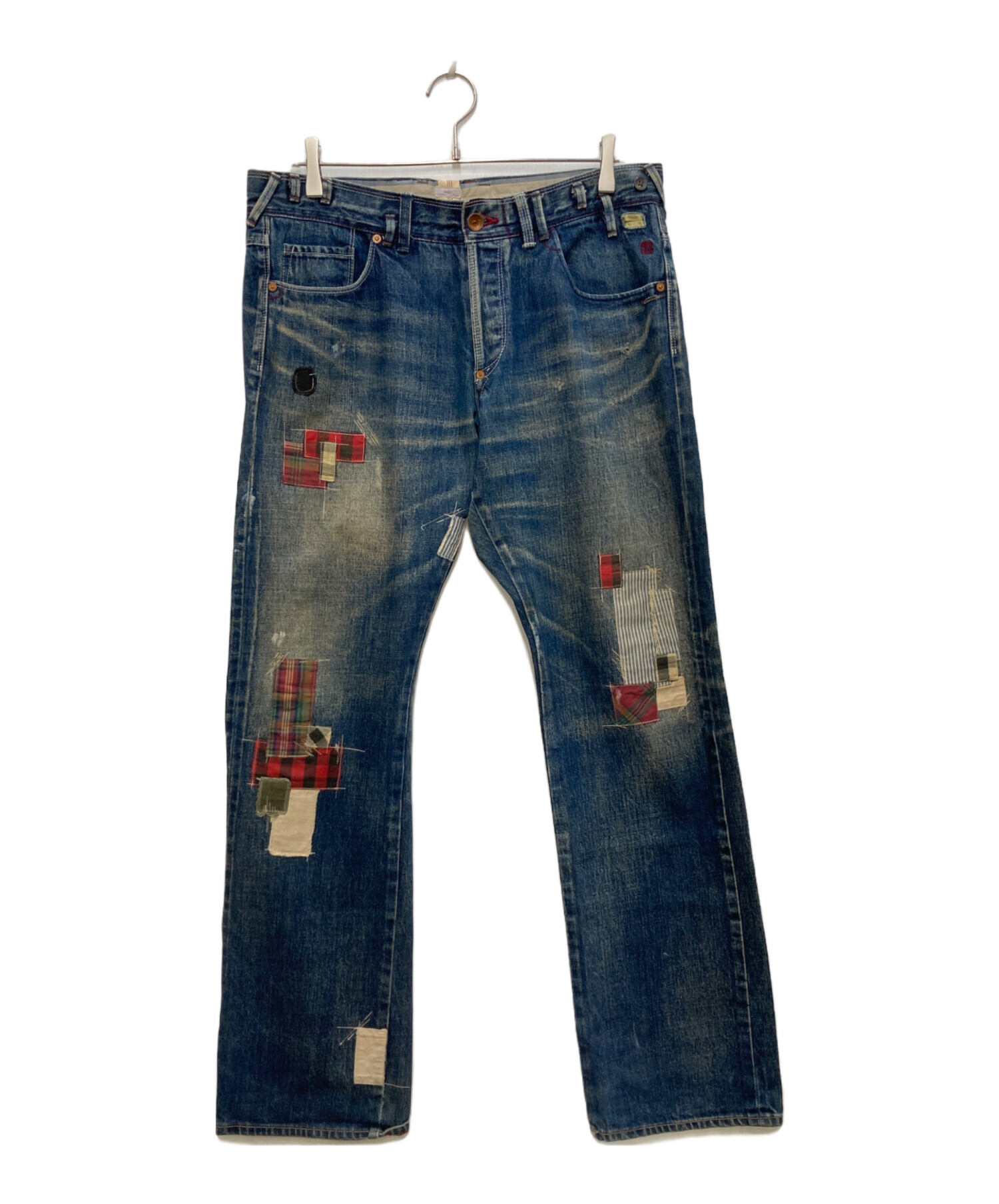 ターボ様　ポールスミス レッドイヤー パッチワーク デニムパンツ XL 日本製 中古・古着通販】Paul Smith RED EAR (ポールスミス レッドイヤー