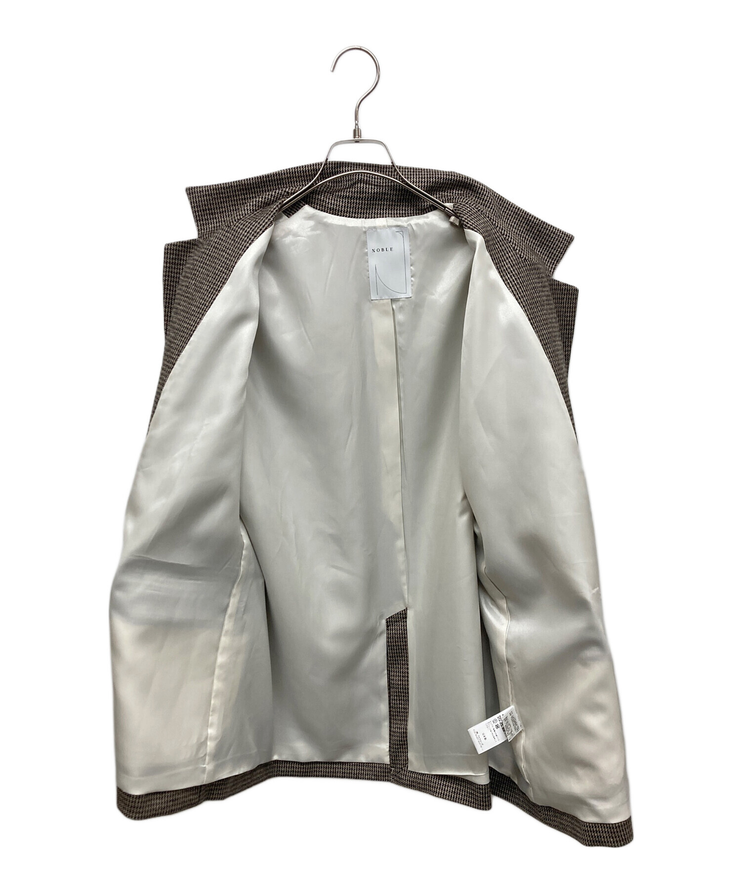 中古・古着通販】Noble (ノーブル) オーバーサイズチェックジャケット