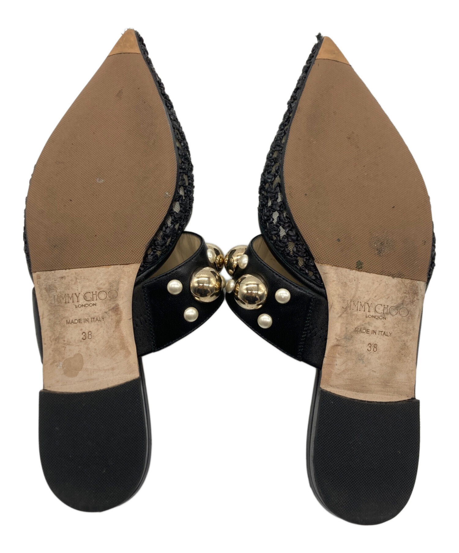 中古・古着通販】JIMMY CHOO (ジミーチュウ) ミュール ブラック サイズ