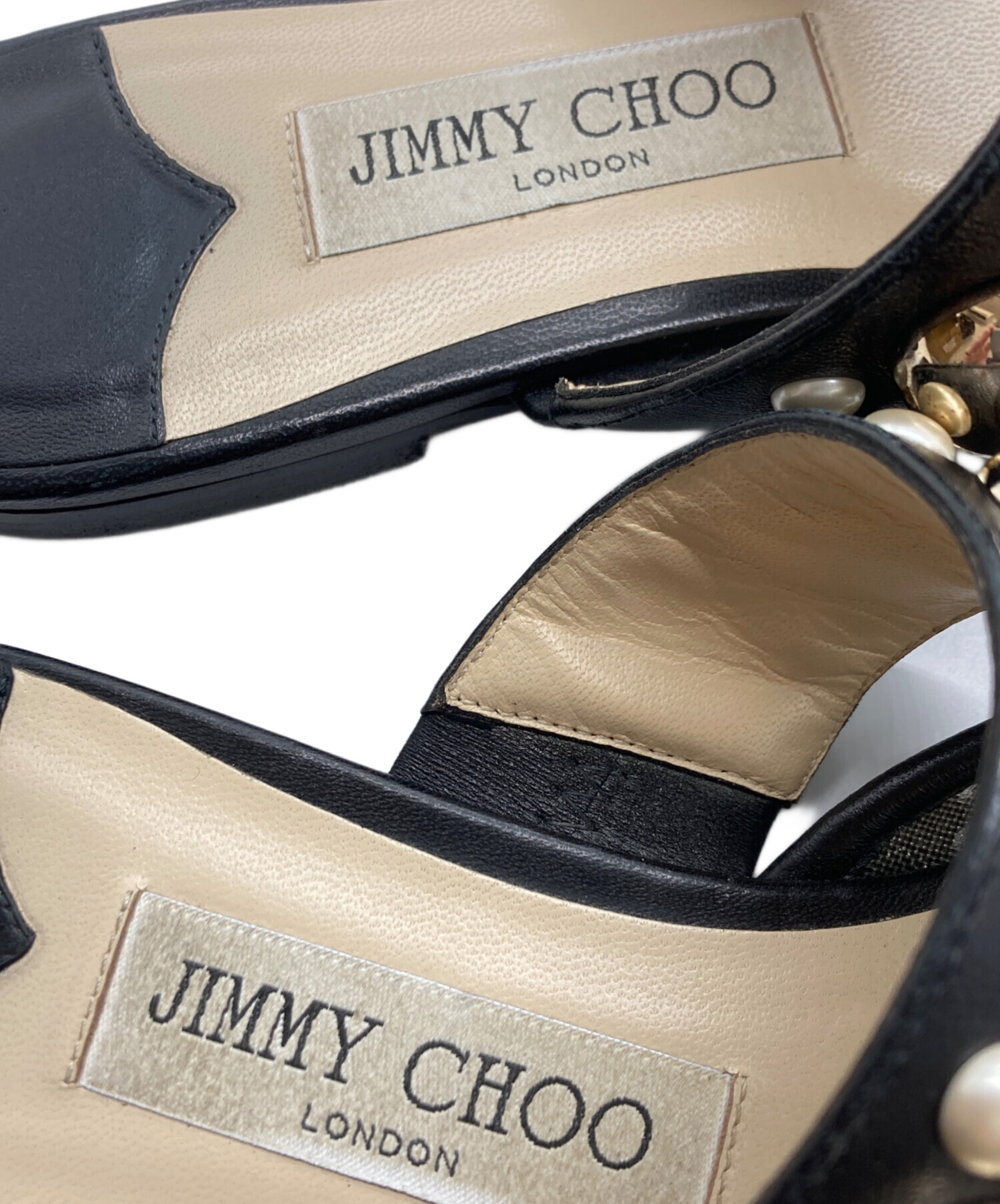 中古・古着通販】JIMMY CHOO (ジミーチュウ) ミュール ブラック サイズ