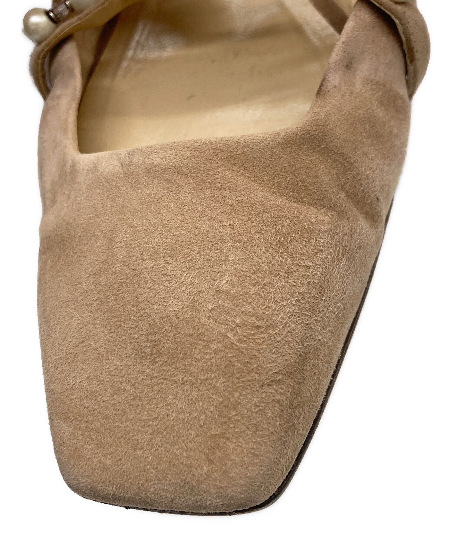 中古・古着通販】JIMMY CHOO (ジミーチュウ) パール スクエアトゥ