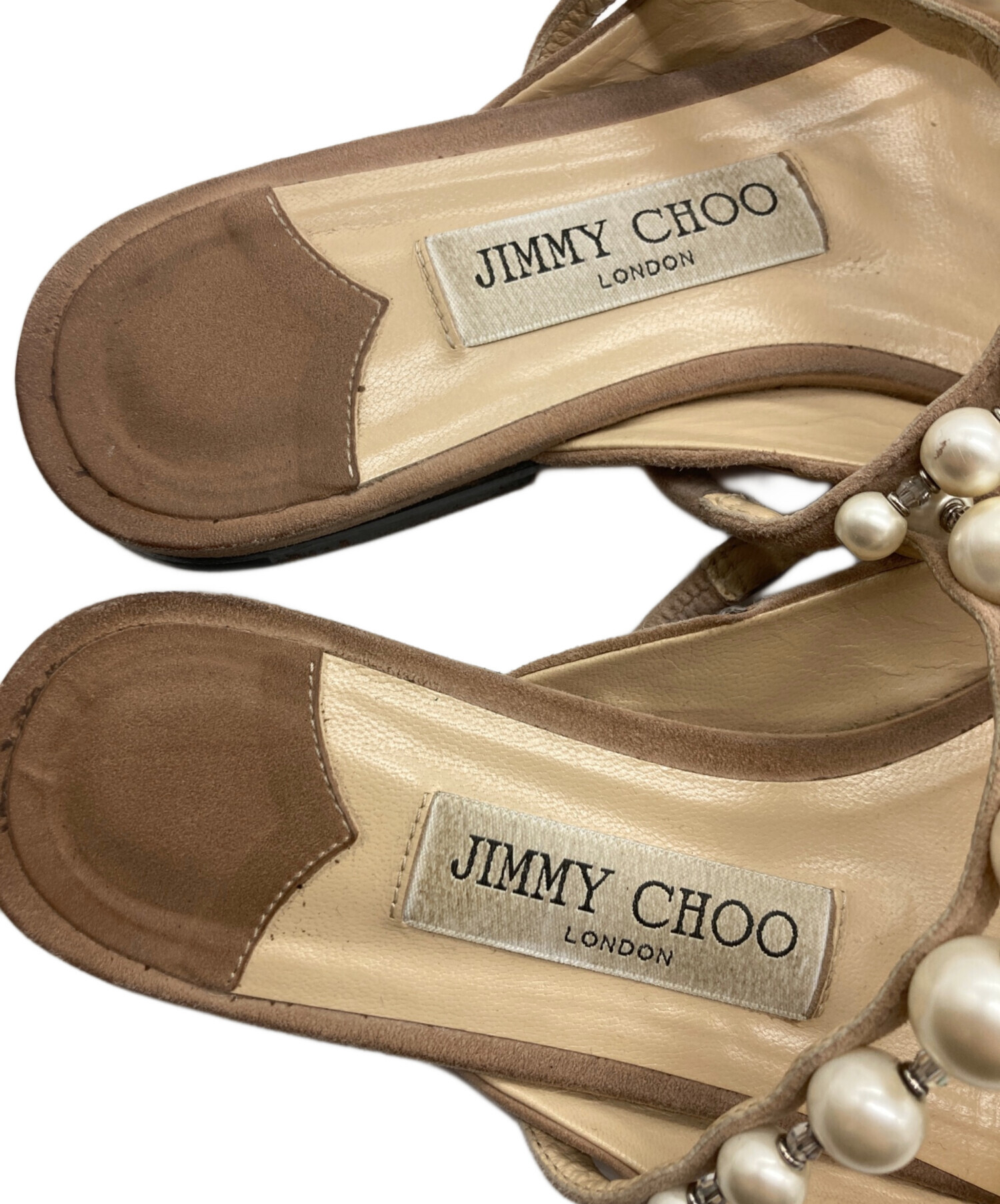 中古・古着通販】JIMMY CHOO (ジミーチュウ) パール スクエアトゥ