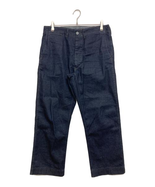 RRL ダークブルーデニムパンツ ボタンフライ 中古・古着通販】RRL (ダブルアールエル) メタルボタンフライ11oz