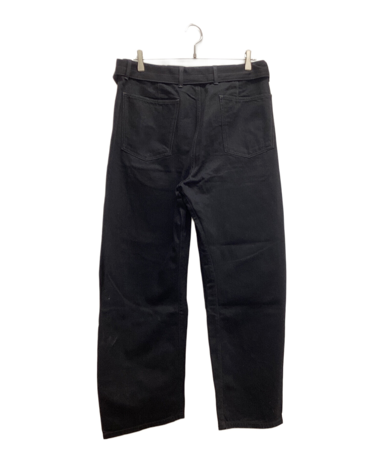 中古・古着通販】LEMAIRE (ルメール) TWISTED BELTED PANTS ブラック