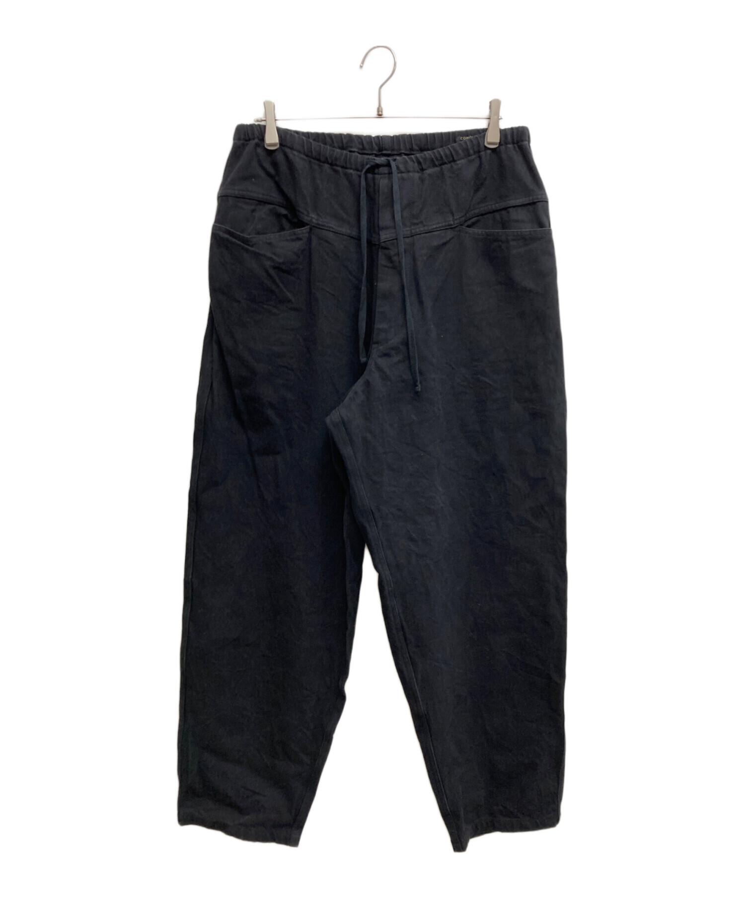 中古・古着通販】COMOLI (コモリ) ブラック ドリル テーパード パンツ