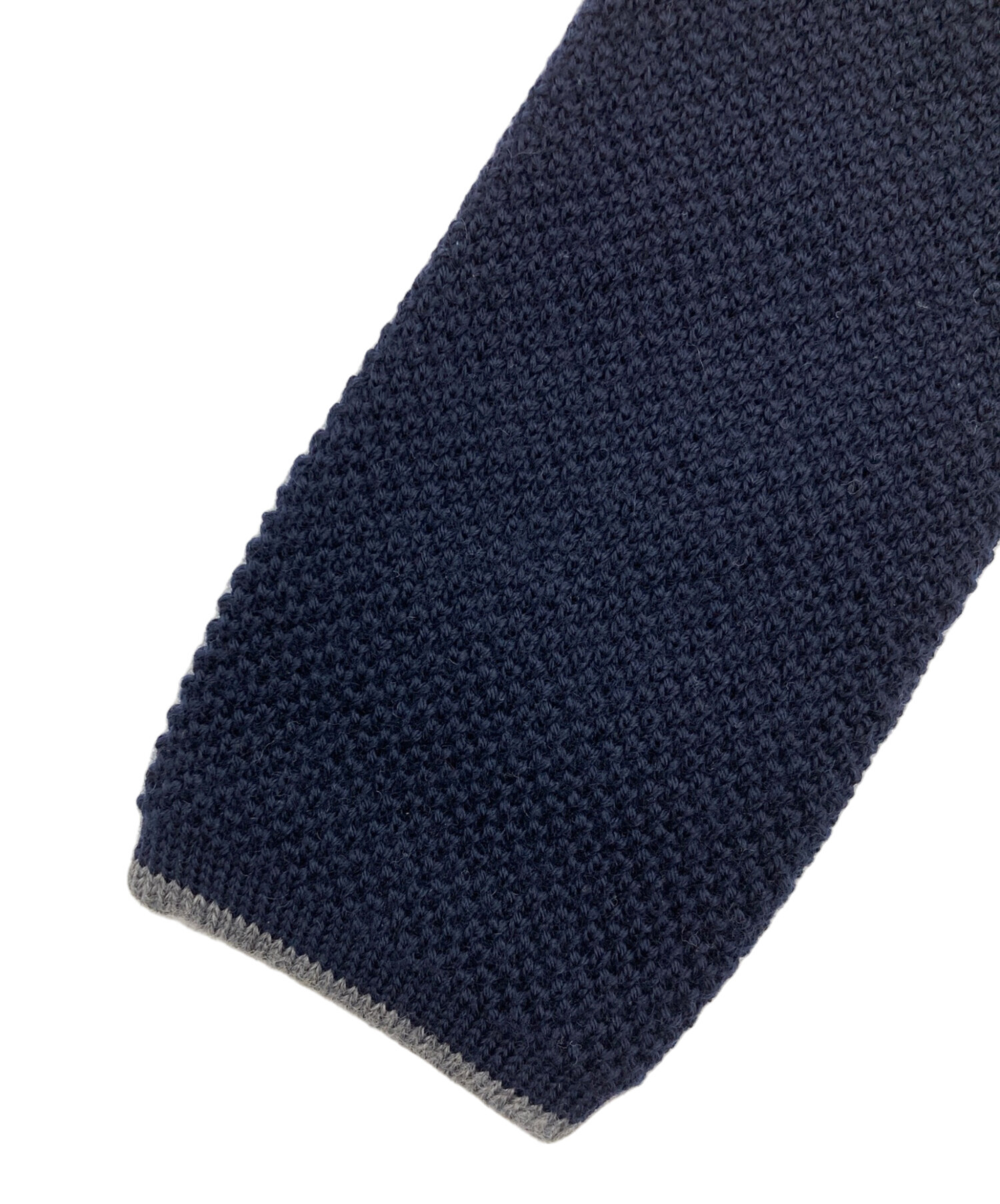 ブルネロクチネリ ネクタイ ニット ニットタイ コットン ネイビー イタリア製 中古・古着通販】BRUNELLO CUCINELLI (ブルネロクチネリ) ニットタイ