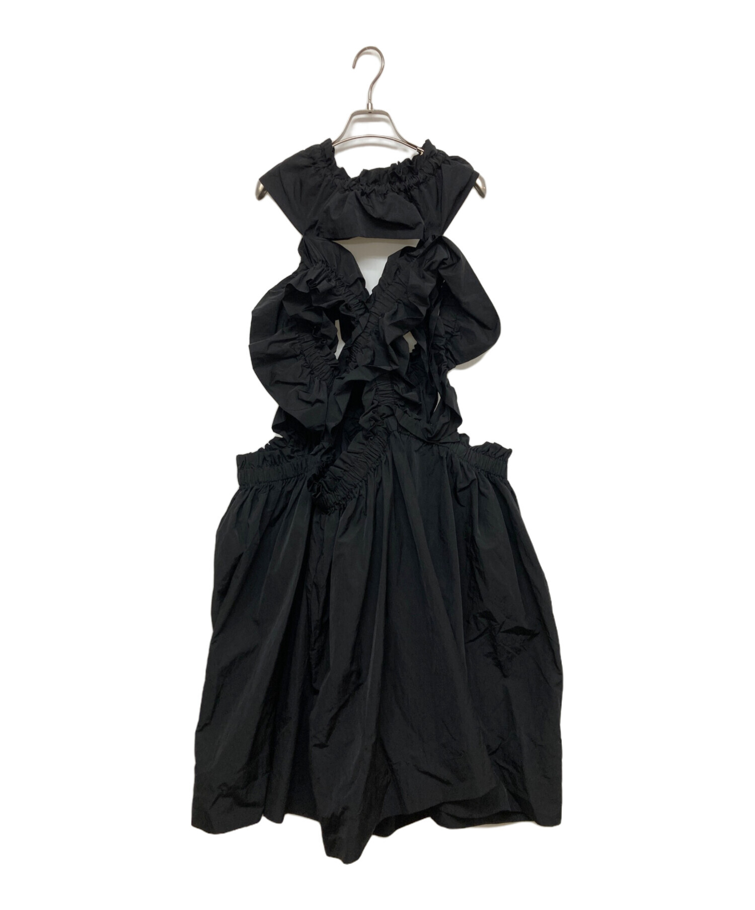 中古・古着通販】HOUGA (ホウガ) kiki frill dress ブラック サイズ