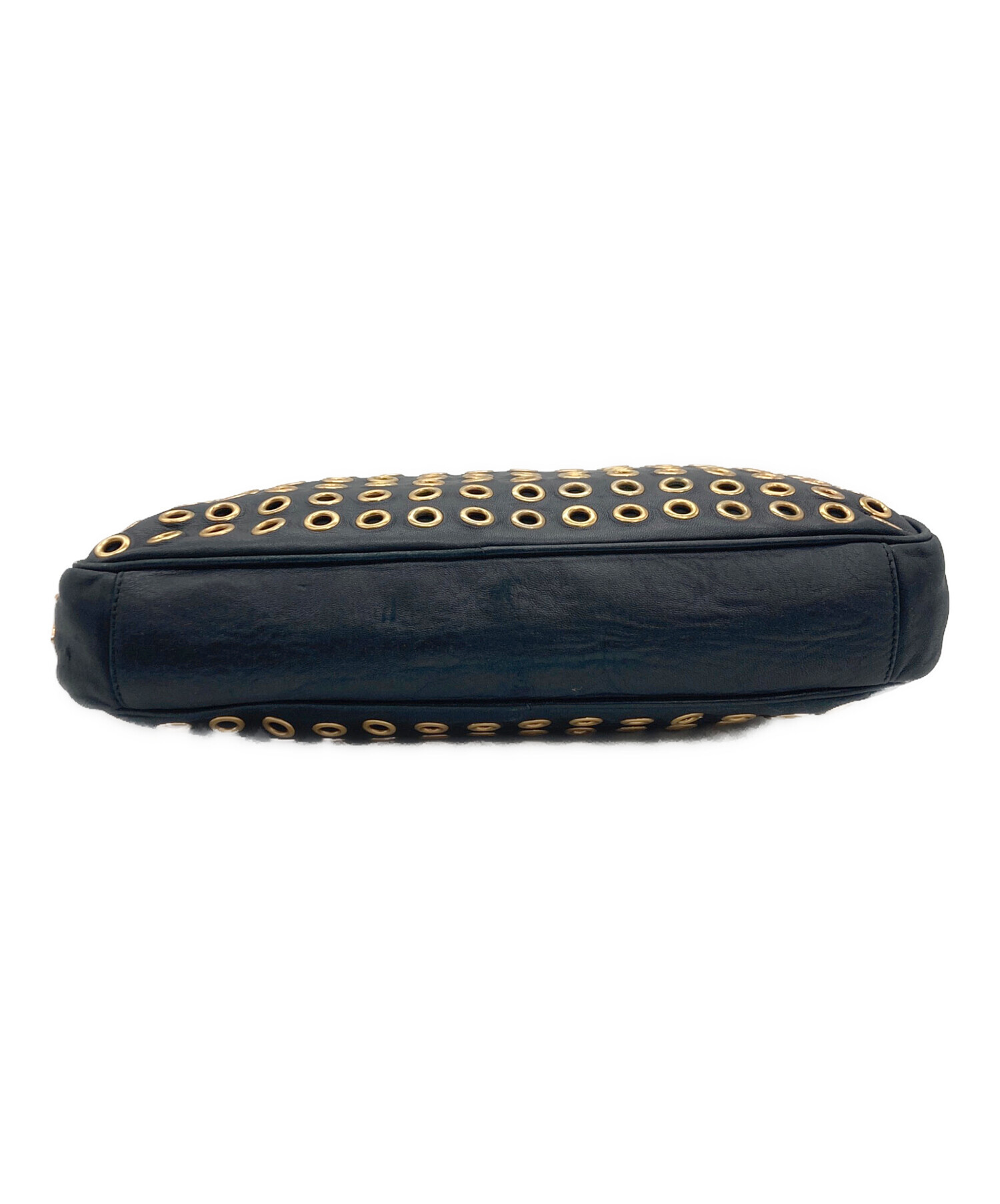 中古・古着通販PRADA (D) PRADA プラダ スタッズ レザー バッグ レッド 