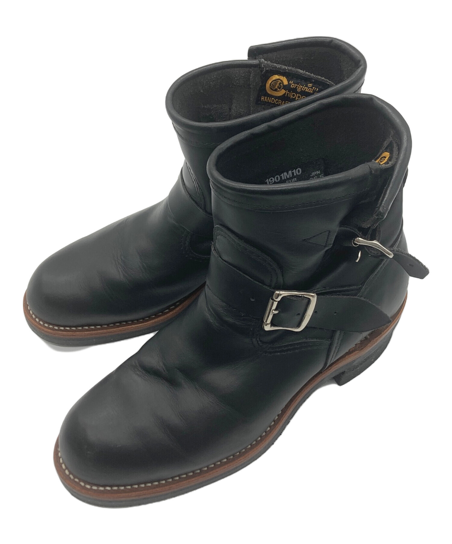 銀座通販 黒 CHIPPEWA チペワ エンジニアブーツ ブーツ 1901M10 8E