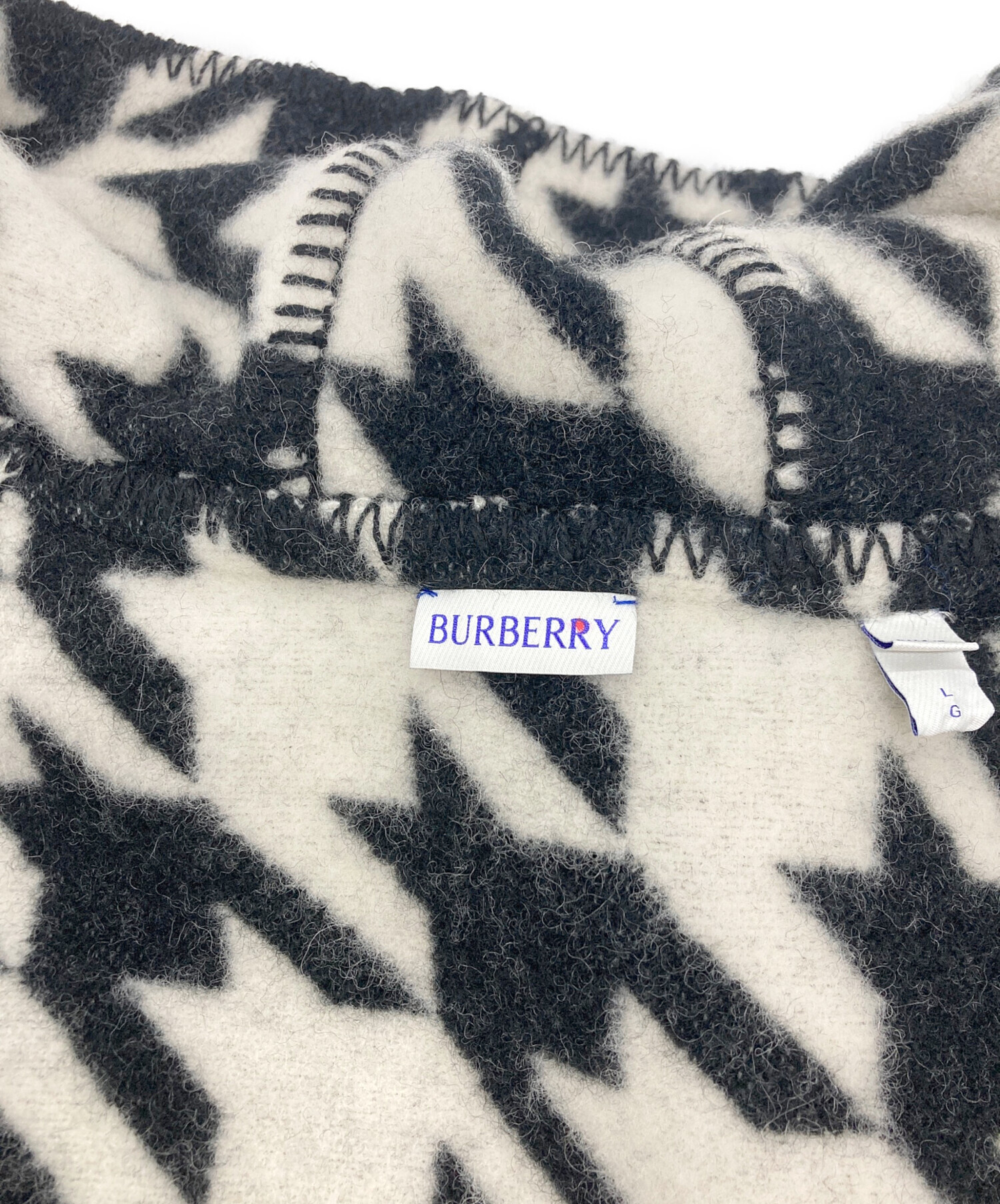 中古・古着通販】BURBERRY (バーバリー) Houndstooth Wool Blanket