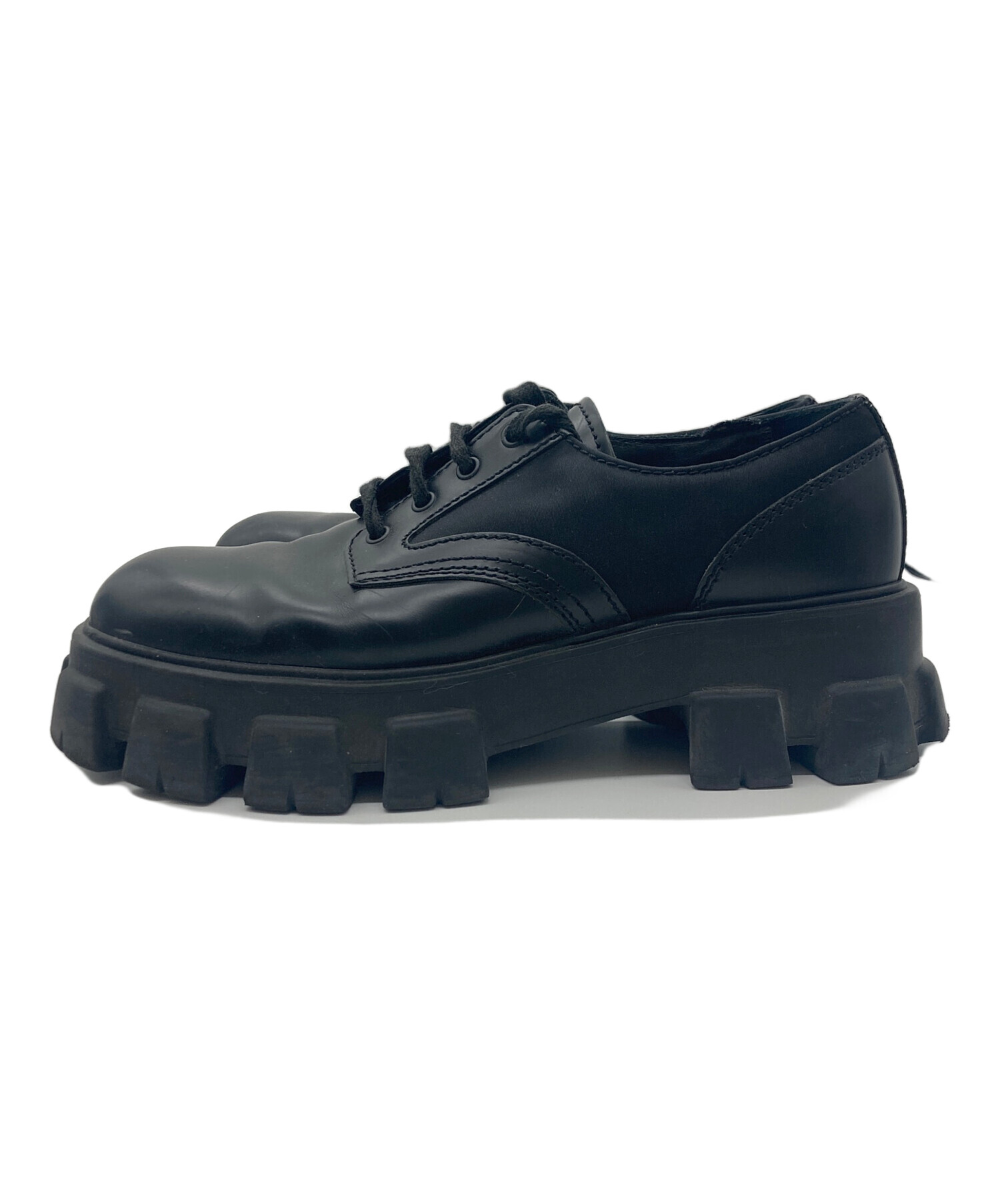 中古・古着通販】PRADA (プラダ) MONOLITH Re-nylon LACE-UP SHOES