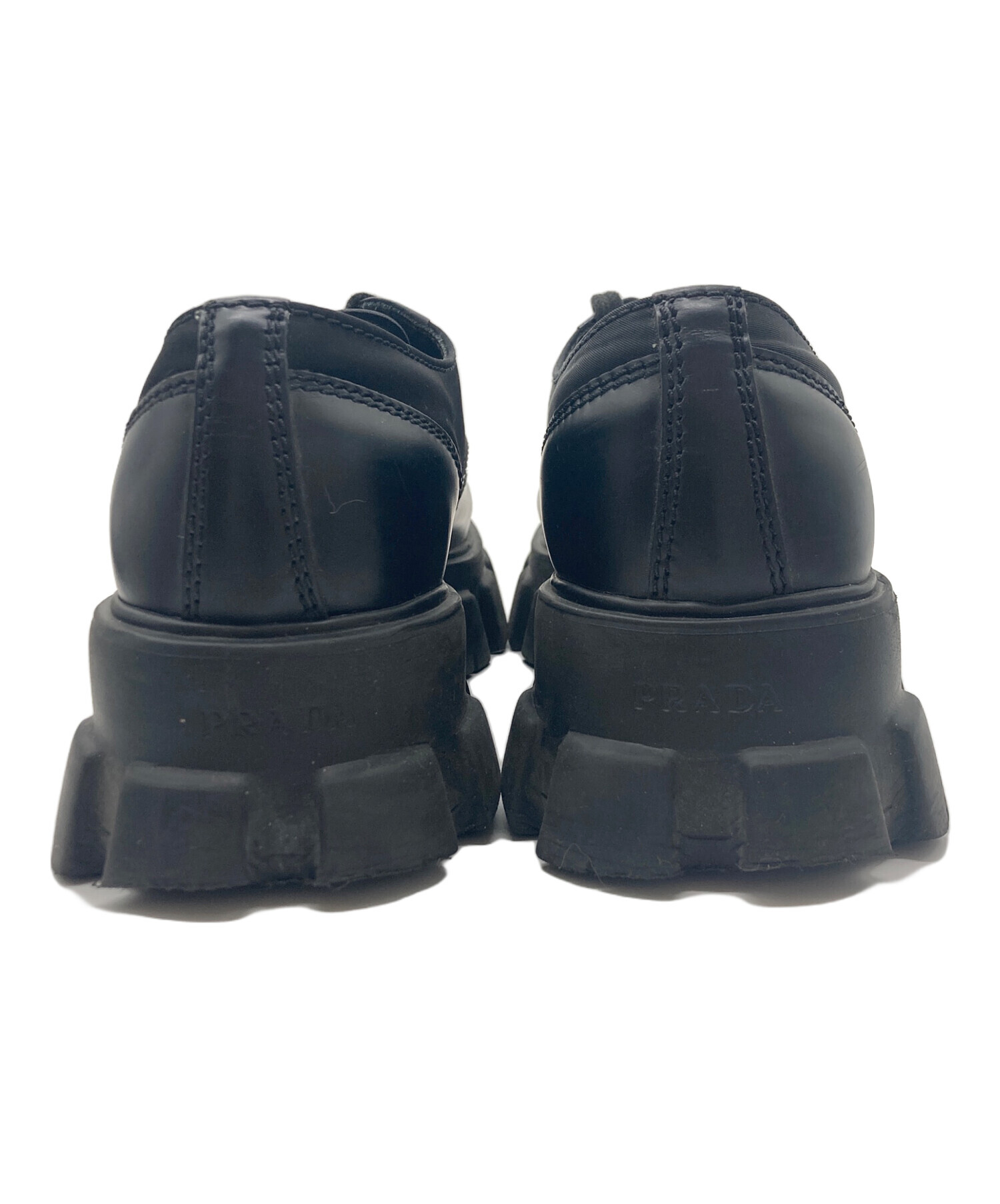 中古・古着通販】PRADA (プラダ) MONOLITH Re-nylon LACE-UP SHOES