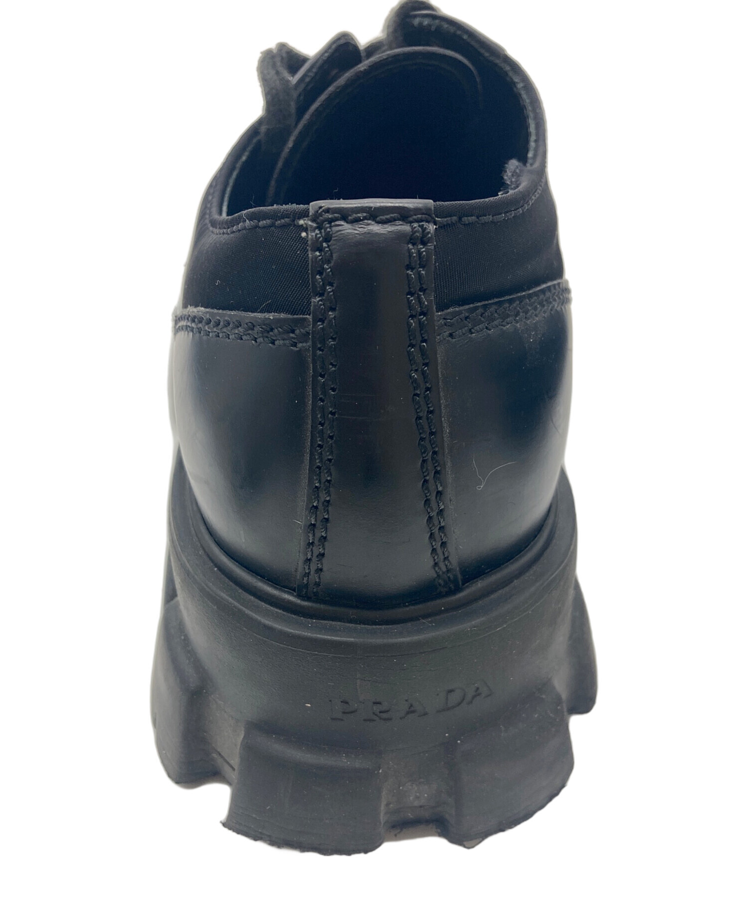 中古・古着通販】PRADA (プラダ) MONOLITH Re-nylon LACE-UP SHOES
