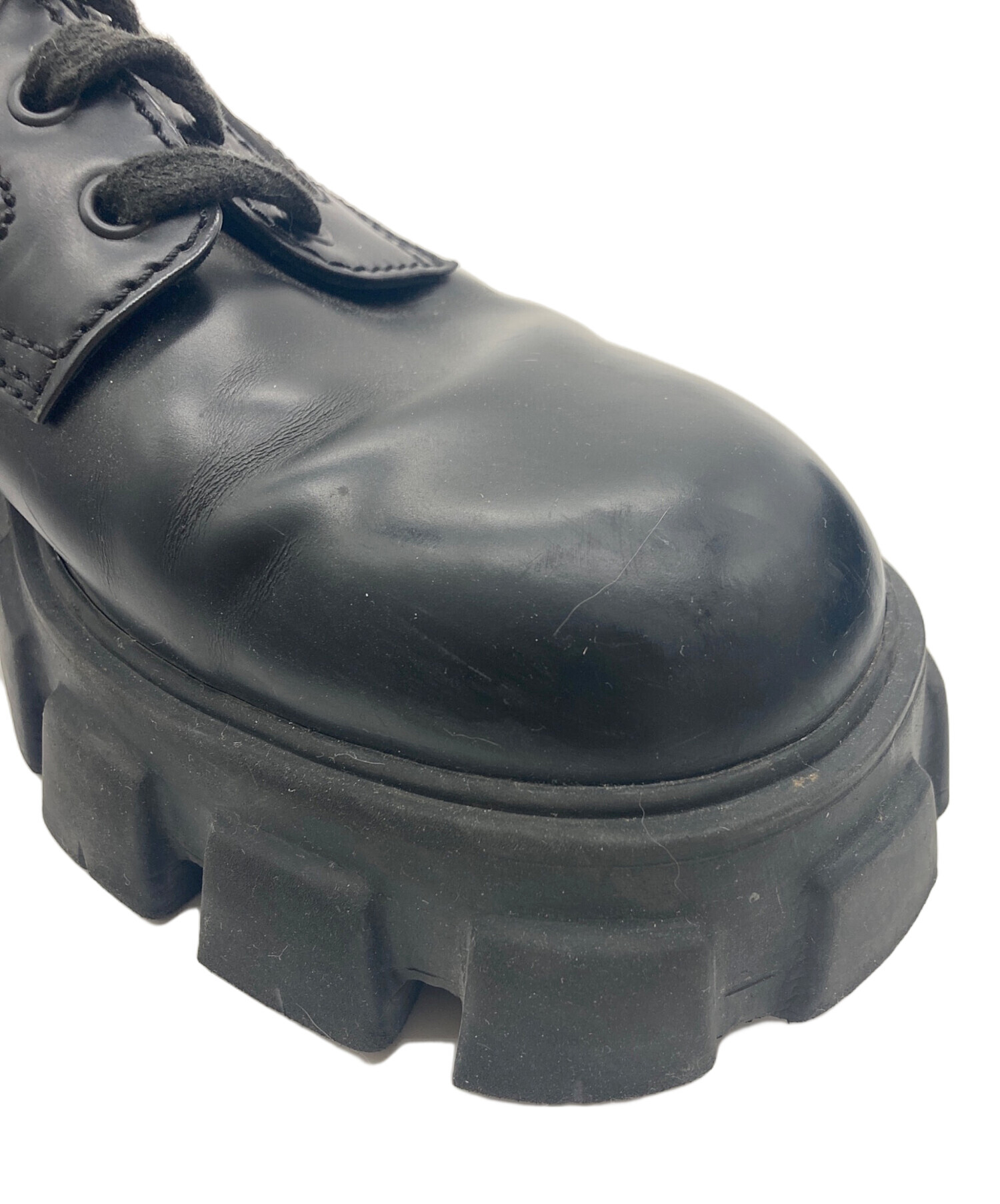 中古・古着通販】PRADA (プラダ) MONOLITH Re-nylon LACE-UP SHOES