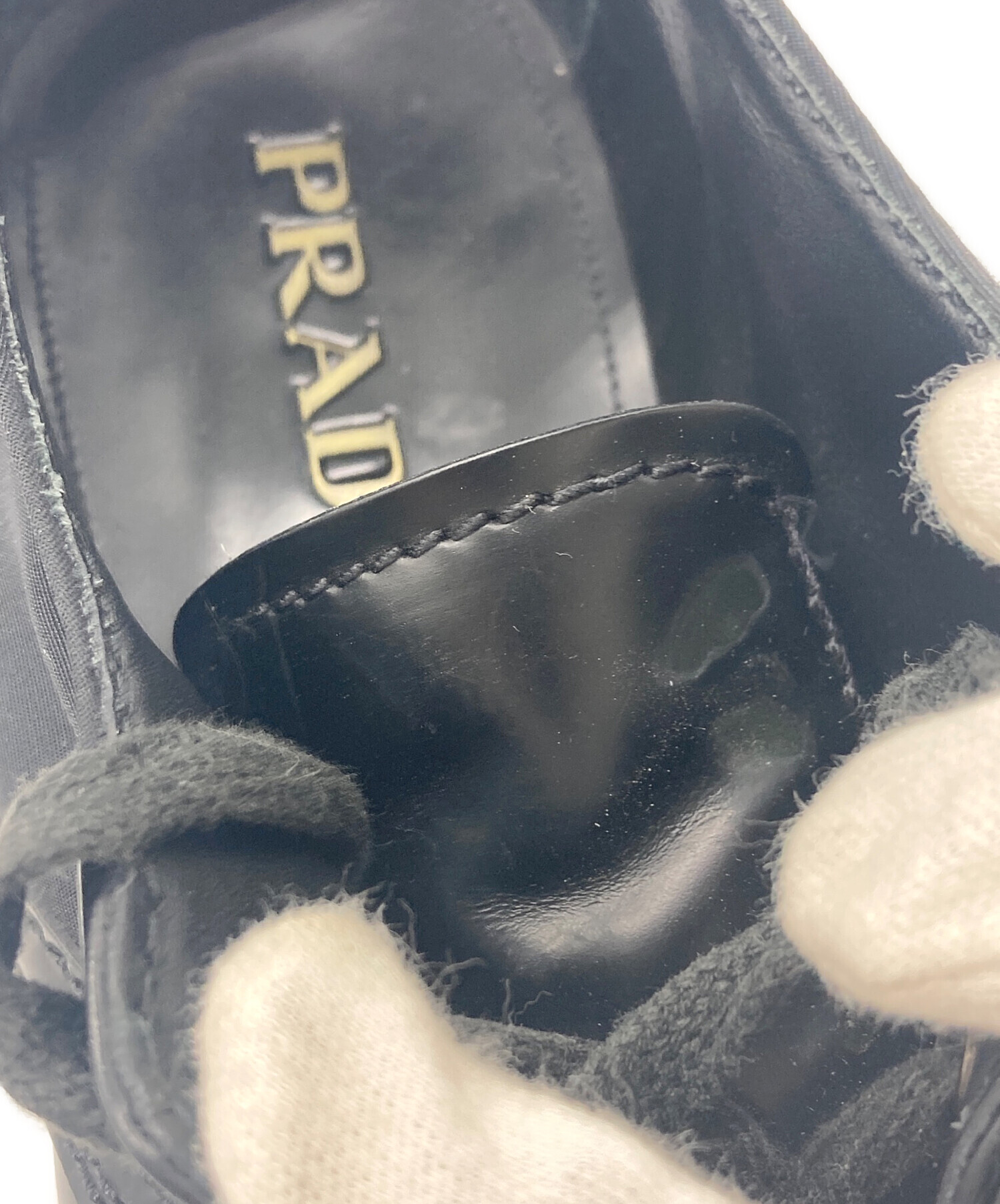 中古・古着通販】PRADA (プラダ) MONOLITH Re-nylon LACE-UP SHOES