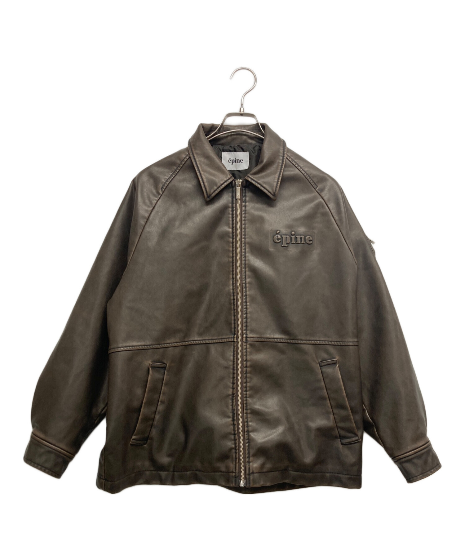 épine レザージャケット brown 中古・古着通販】epine (エピヌ) leather jacket ブラウン サイズ:表記