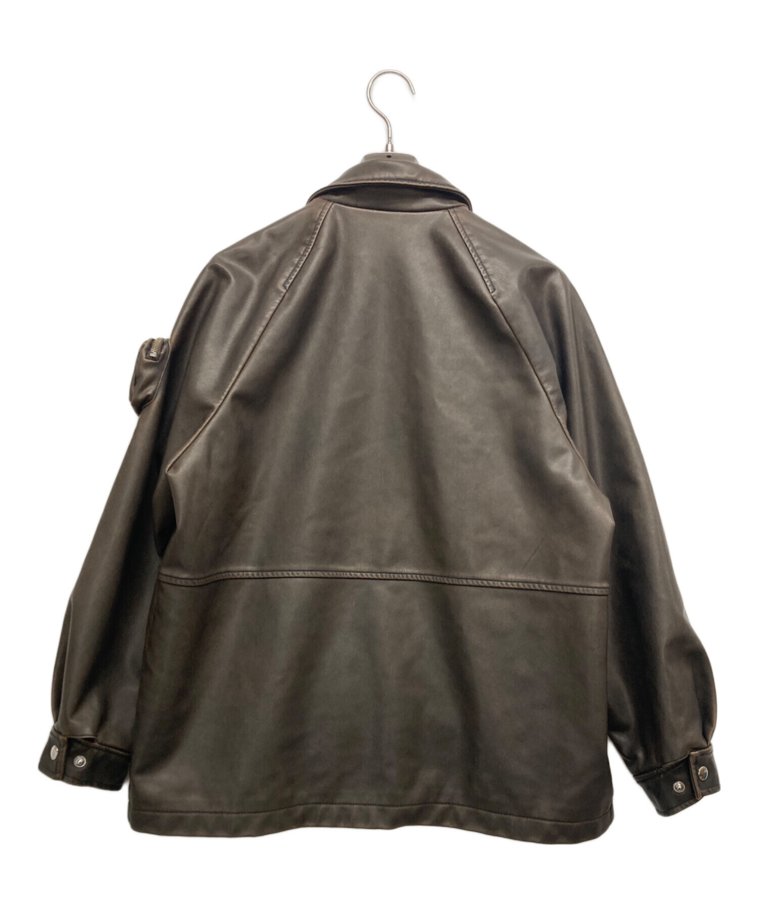 中古・古着通販】epine (エピヌ) leather jacket ブラウン サイズ:表記