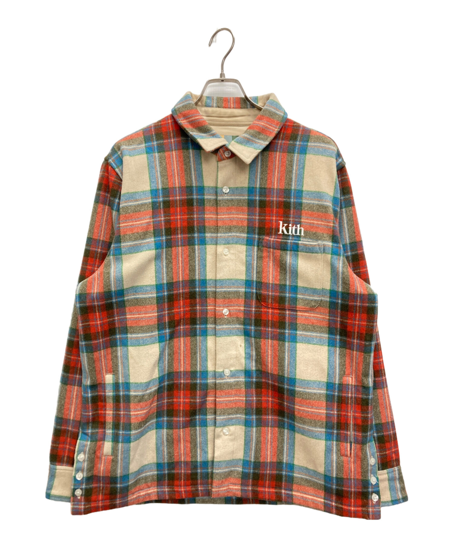 Kith ノーカラーチェックジャケット Kith ノーカラーチェック