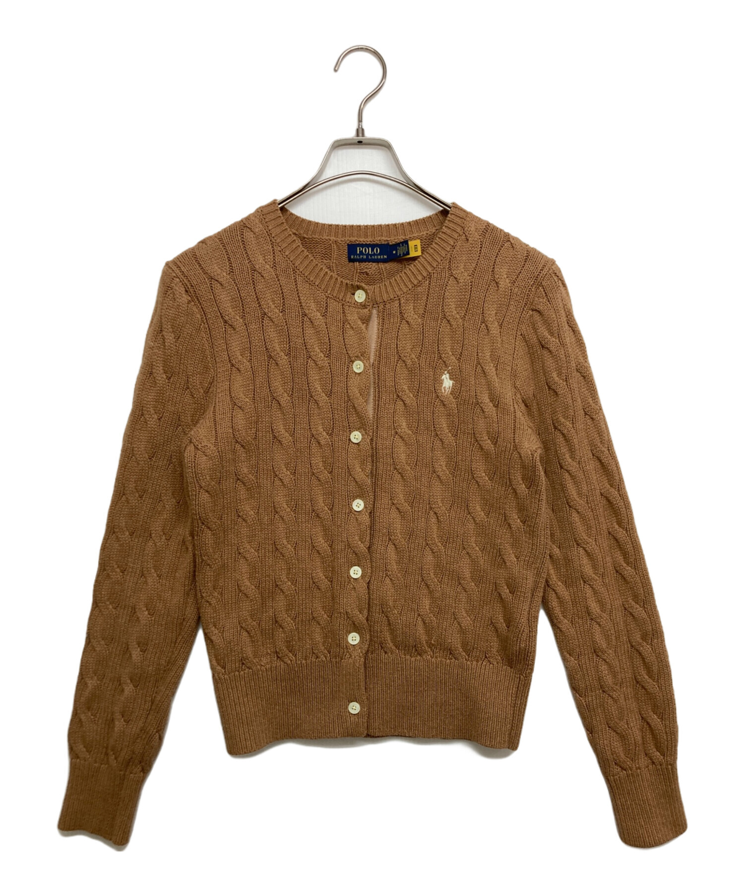 Polo Ralph Lauren ブラウン カーディガン 中古・古着通販】POLO RALPH LAUREN (ポロ・ラルフローレン) コットン