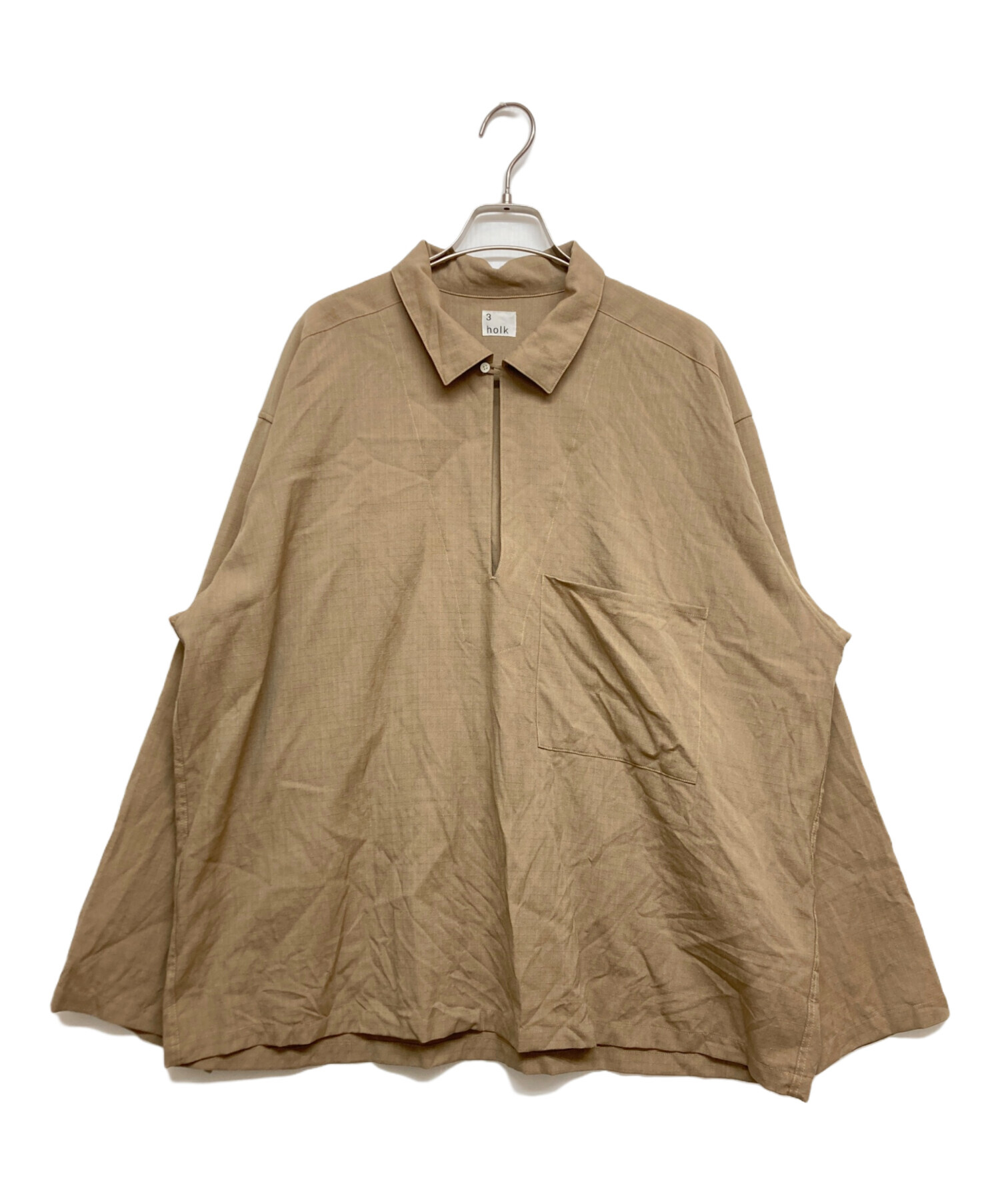 F*o様 holk シャツ　未使用品 中古・古着通販】holk (ホーク) スキッパーシャツ ベージュ サイズ