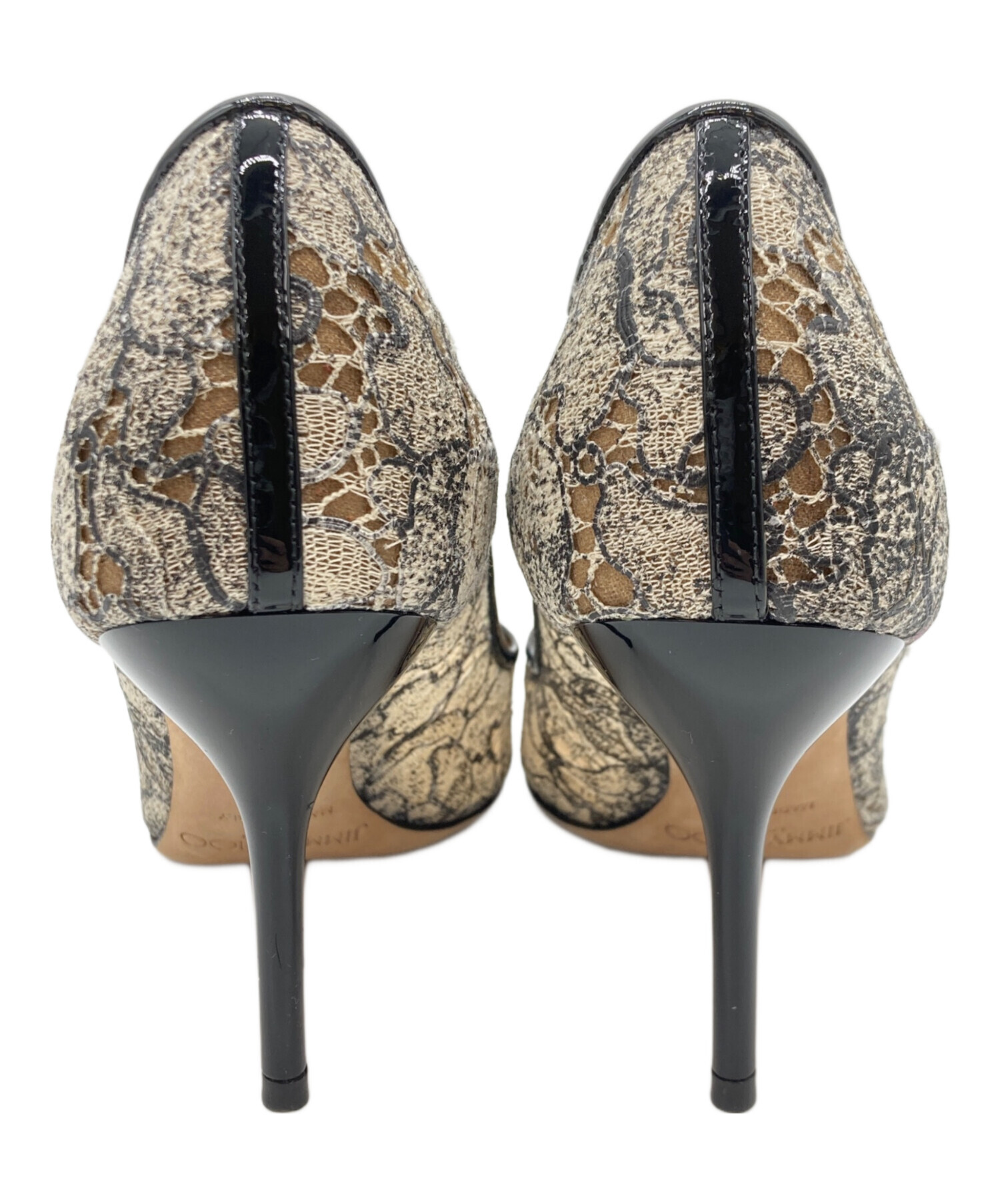 JIMMY CHOO レースパンプス　37 中古美品　ヒール 中古・古着通販】JIMMY CHOO (ジミーチュウ) レースパンプス ベージュ