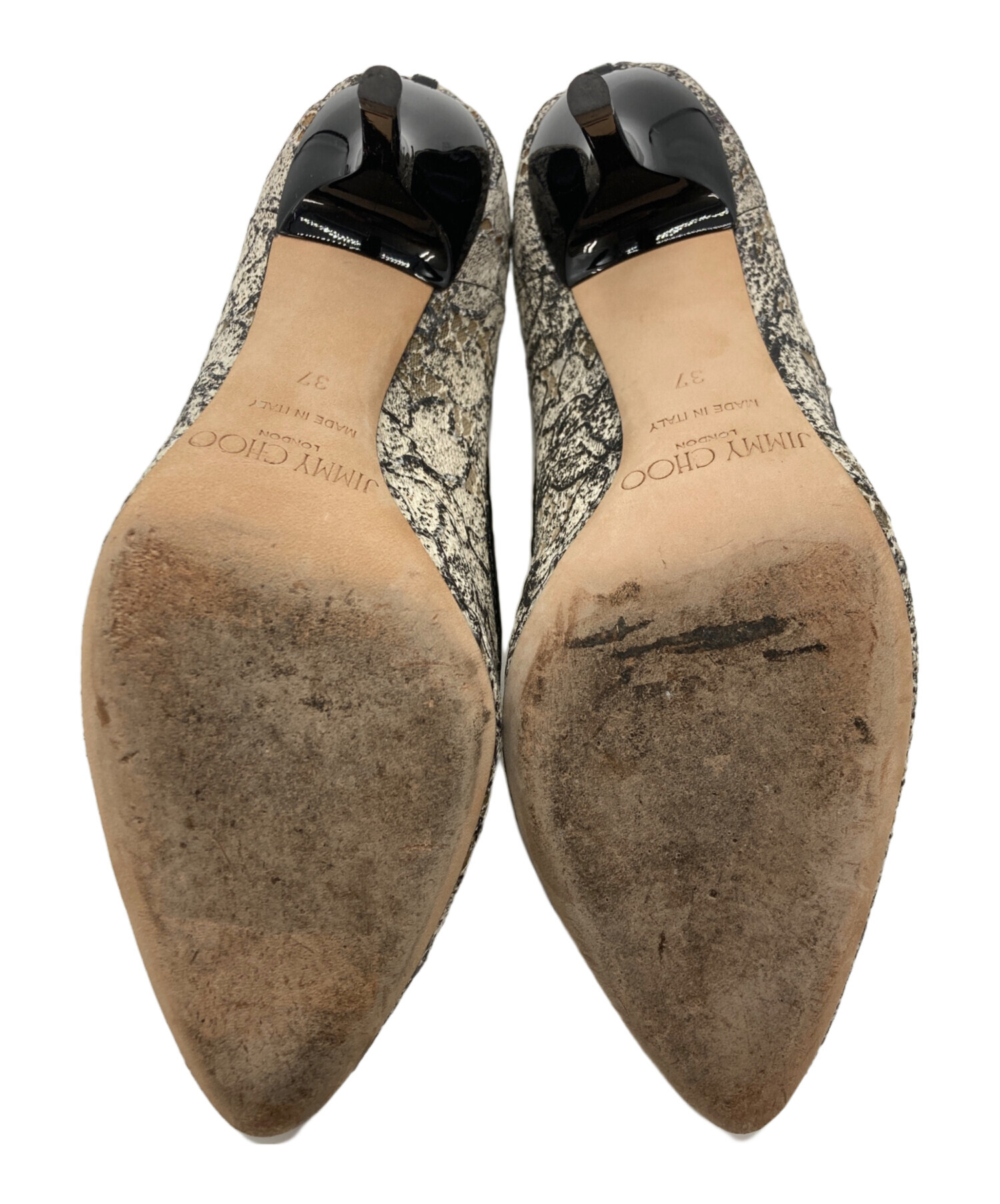 JIMMY CHOO レースパンプス　37 中古美品　ヒール 中古・古着通販】JIMMY CHOO (ジミーチュウ) レースパンプス ベージュ