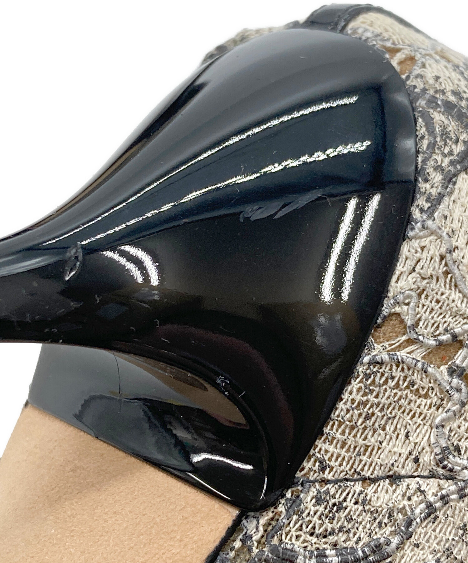 中古・古着通販】JIMMY CHOO (ジミーチュウ) レースパンプス ベージュ 