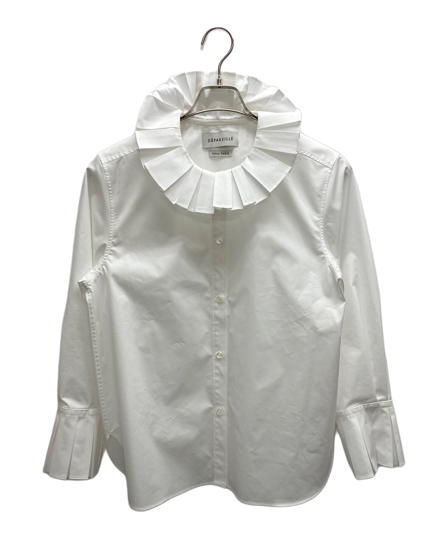 DEPAREILLE デパリエ コットンポリプリーツブラウス 中古・古着通販】DEPAREILLE (デパリエ) COTTONPOLYESTER PLEATS