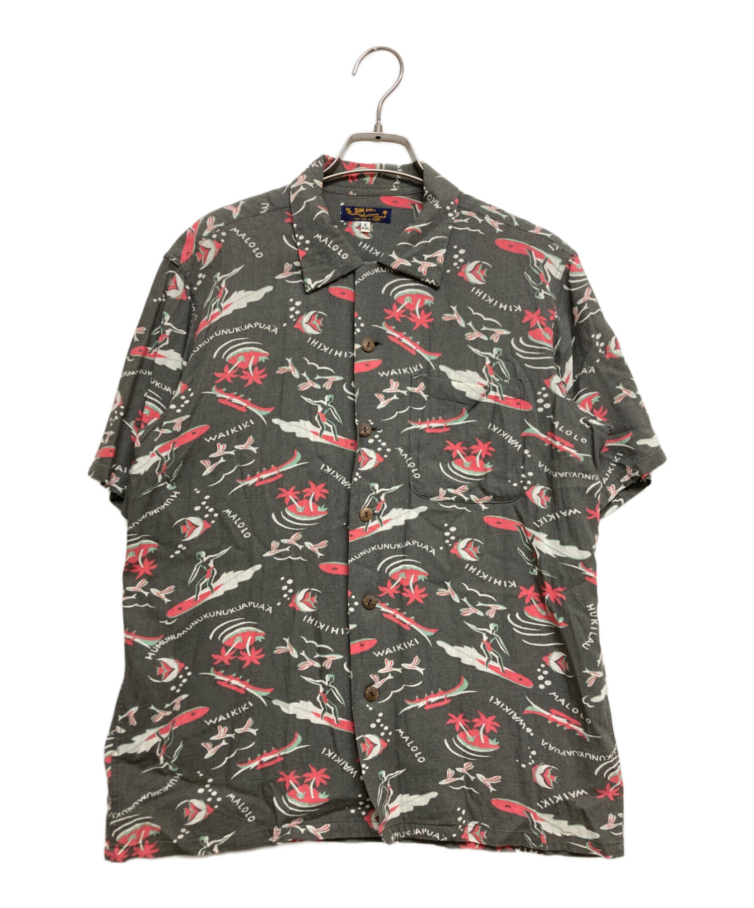 中古・古着通販】Sun Surf (サンサーフ) アロハシャツ グレー サイズ 