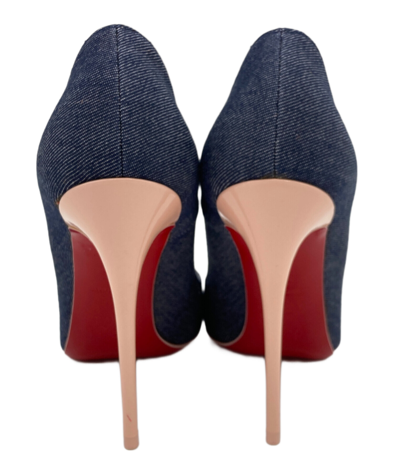 クリスチャンルブタンネイビー ビジュー パンプス37cm 中古・古着通販】Christian Louboutin (クリスチャン・ルブタン