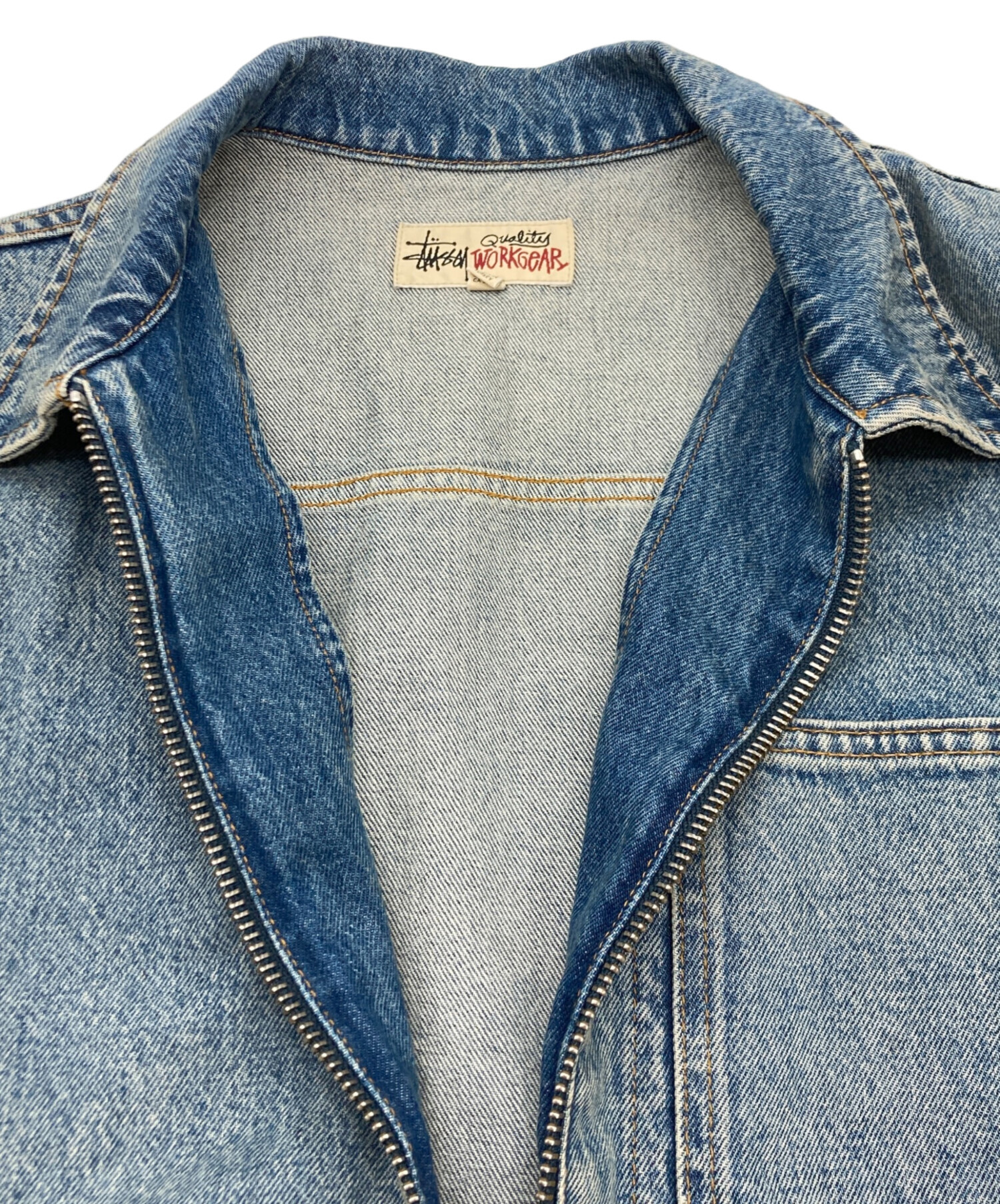 中古・古着通販】stussy (ステューシー) Denim Zip Work Jacket