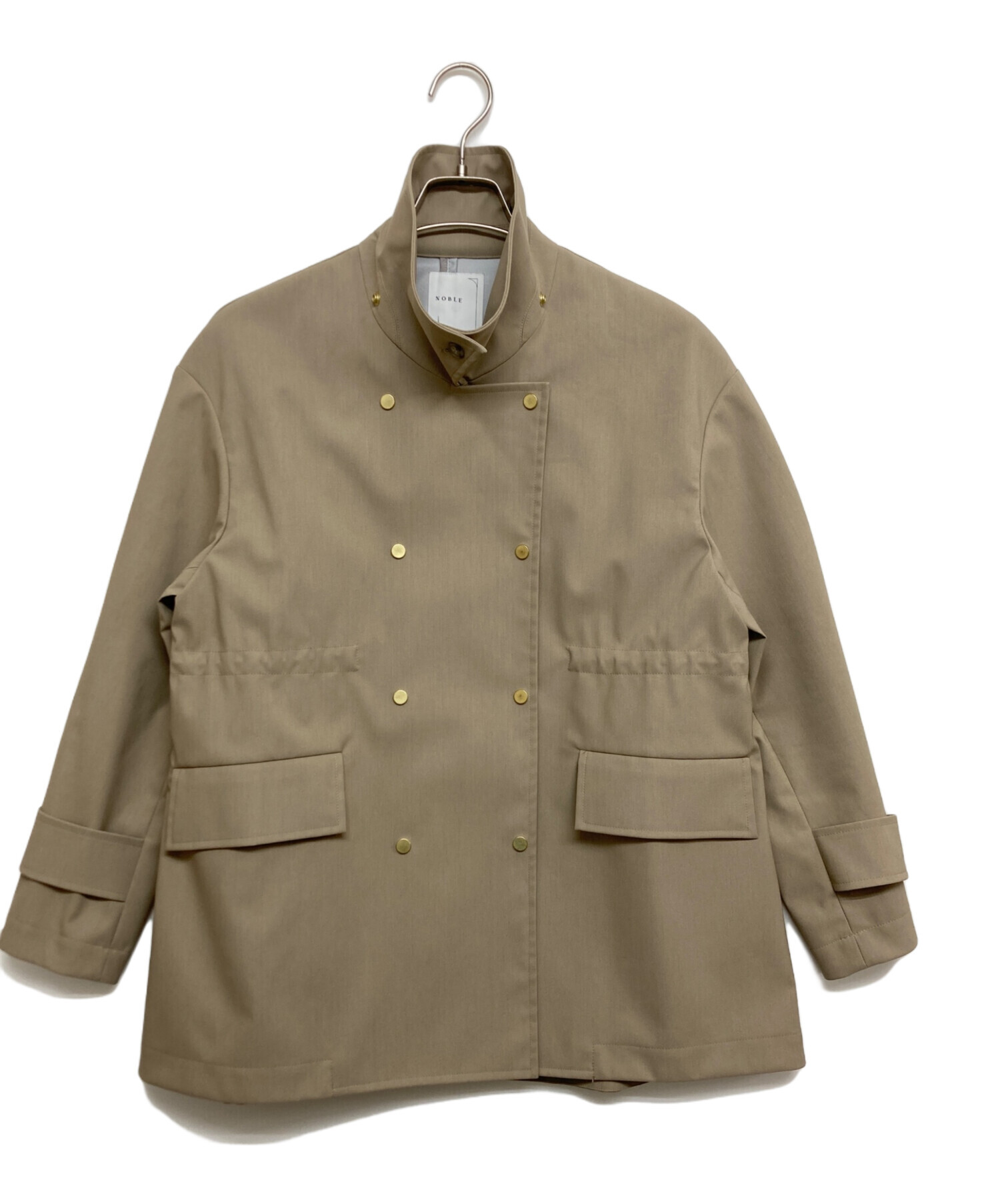 NOBLE ウインドプルーフテントシルエットブルゾン　ベージュ　36 中古・古着通販】Noble (ノーブル) ウインドプルーフテントシルエット