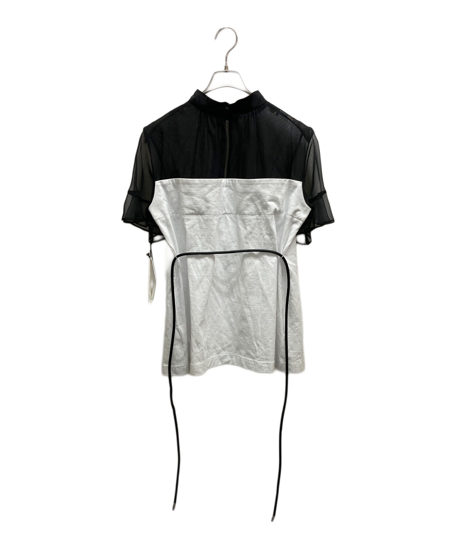お値下げ！sacaiシフォンフリル付き半袖Tシャツ 中古・古着通販】sacai (サカイ) Forever Top フォーエバー シアー