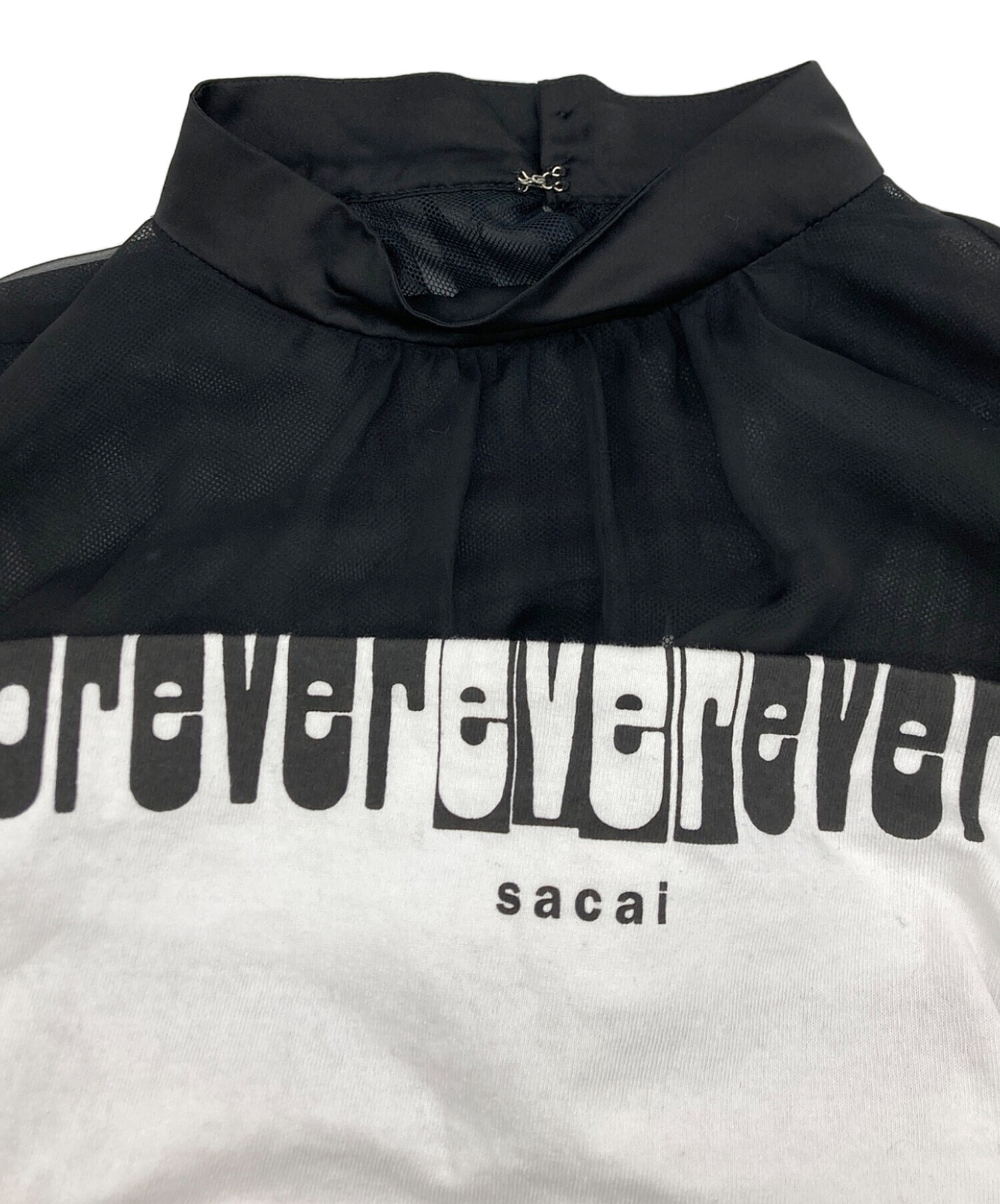 お値下げ！sacaiシフォンフリル付き半袖Tシャツ 中古・古着通販】sacai (サカイ) Forever Top フォーエバー シアー