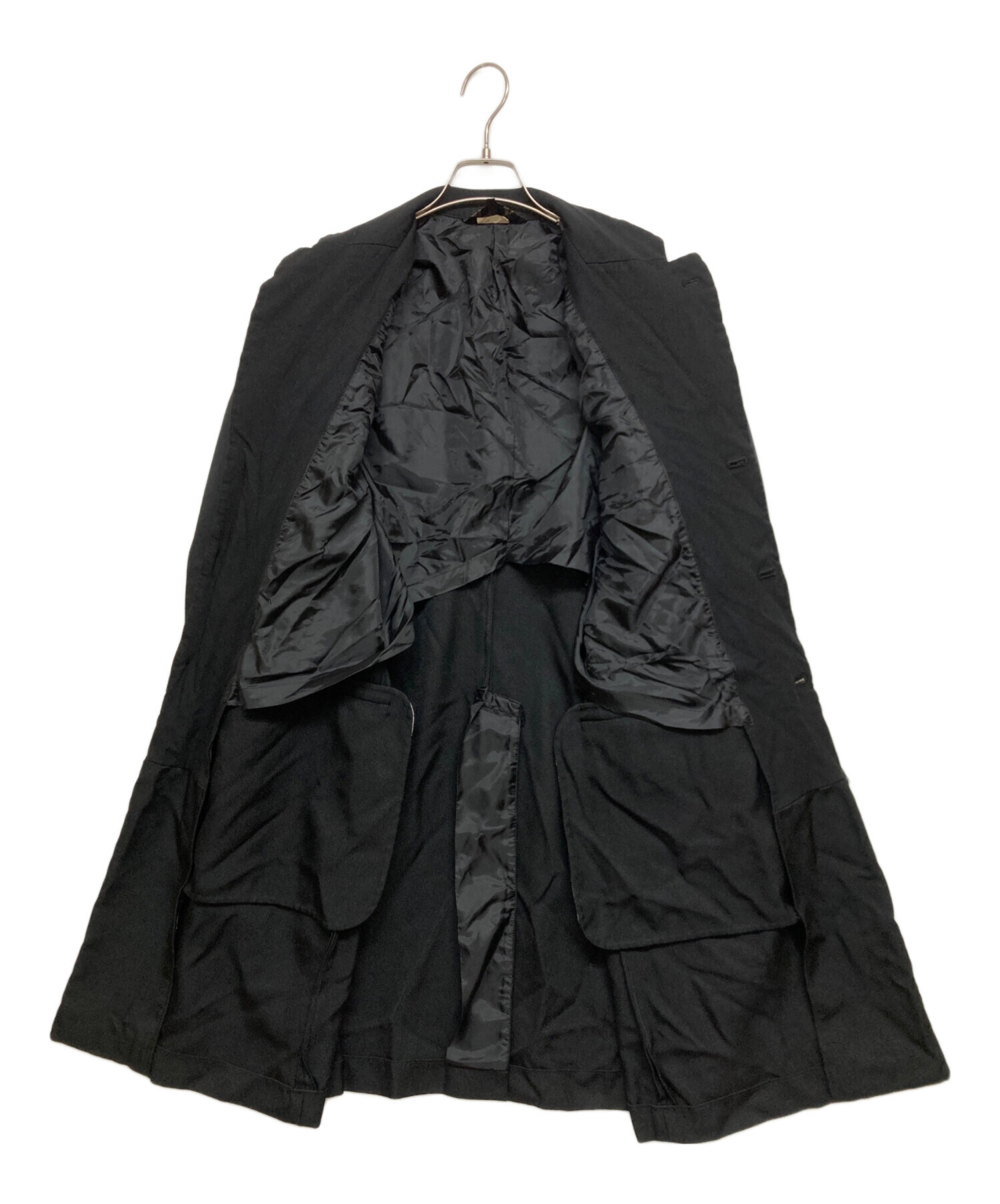 COMME des GARÇONS 黒 ロングジャケット S中古品　最終お値下げ 中古・古着通販】COMME des GARCONS (コムデギャルソン) フリルロング