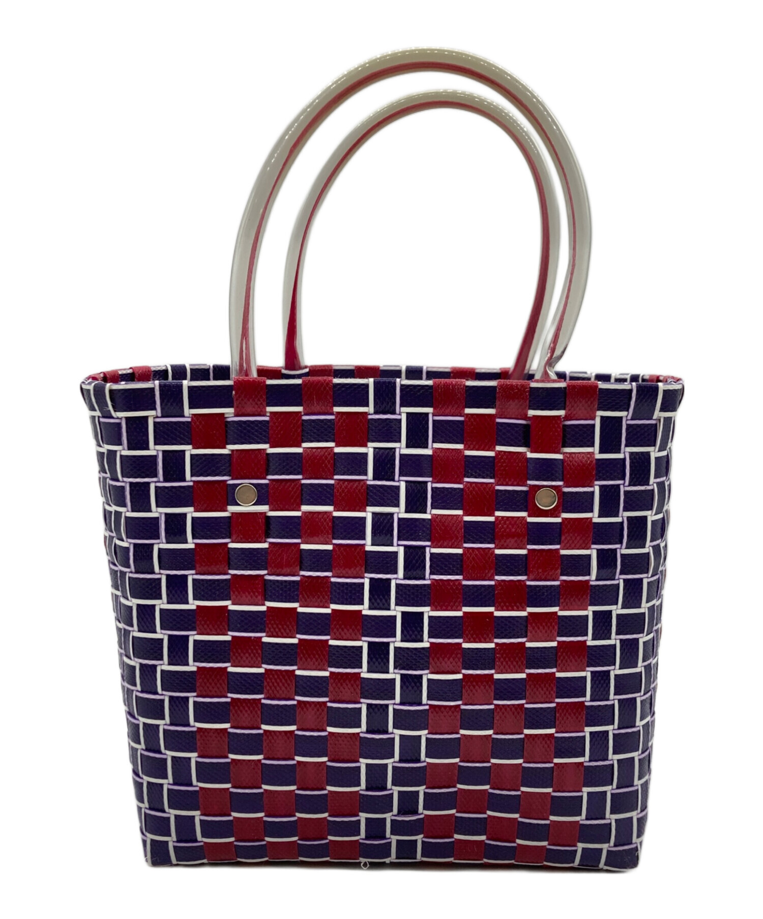 美品 MARNI マルニ フラワーカフェ バスケットトートバッグ マルチ 