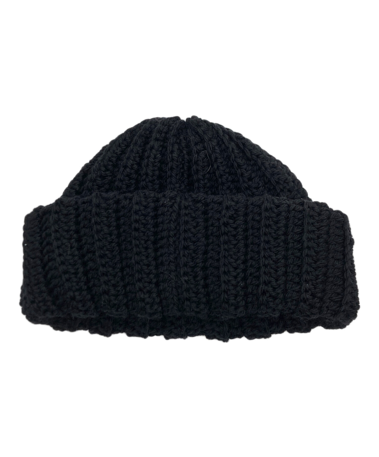 anri（アンリ）　KNIT BEANIE 中古・古着通販】ANRI (アンリ) KNIT BEANIE ブラック｜ブランド・古着
