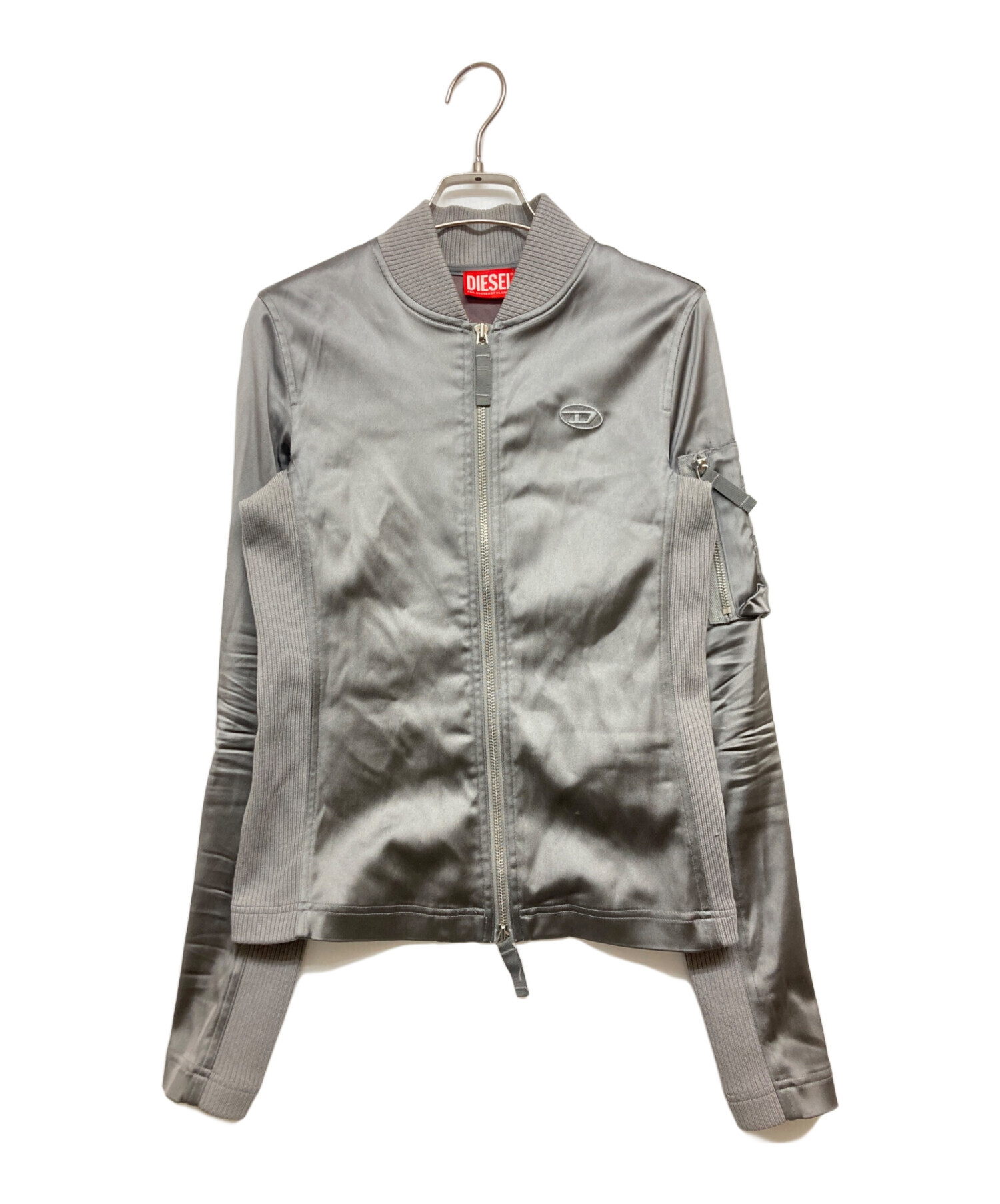 中古・古着通販】DIESEL (ディーゼル) サテンジップアップブルゾン 