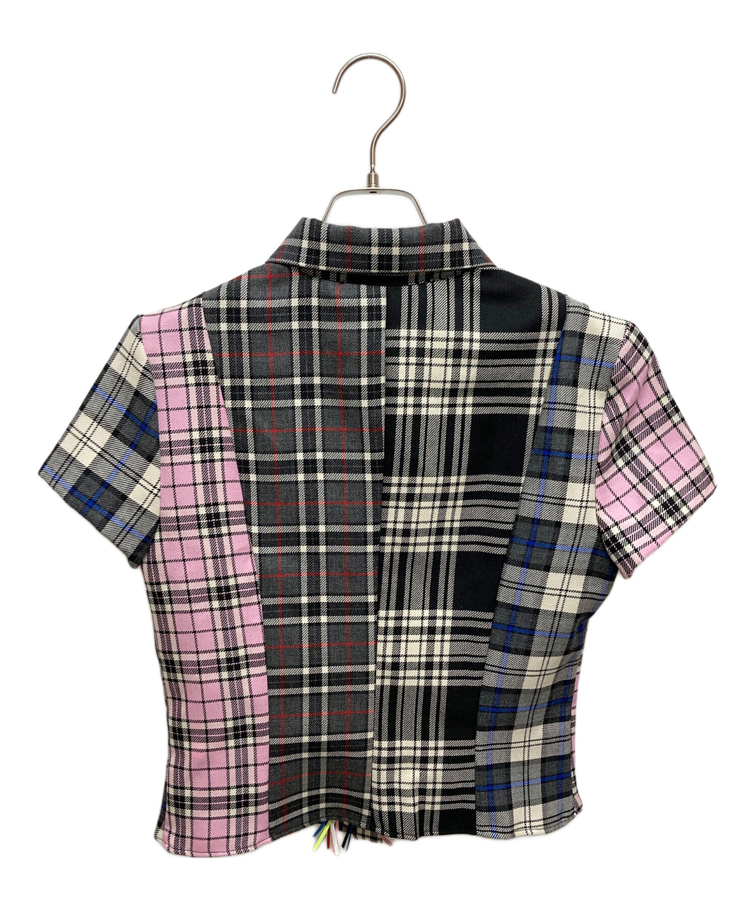中古・古着通販】MSGM (エムエスジーエム) チェックシャツ グレー 
