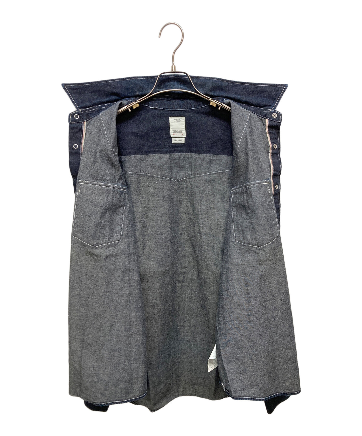 visvim ヴィズヴィム カジュアルシャツ M 青(チェック) 【古着】【中古】 中古・古着通販】VISVIM (ビズビム) SOCIAL SCULPTURE SHIRT MUD