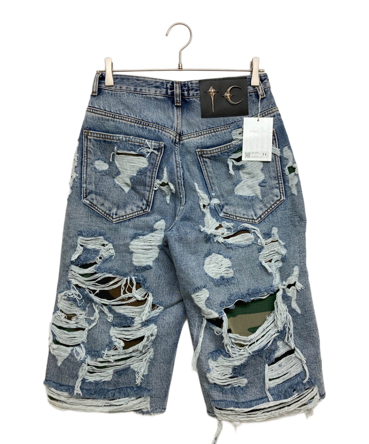 メンズ MCM × THUG CLUB コラボ モノグラム デニム ショーツ Mサイズ