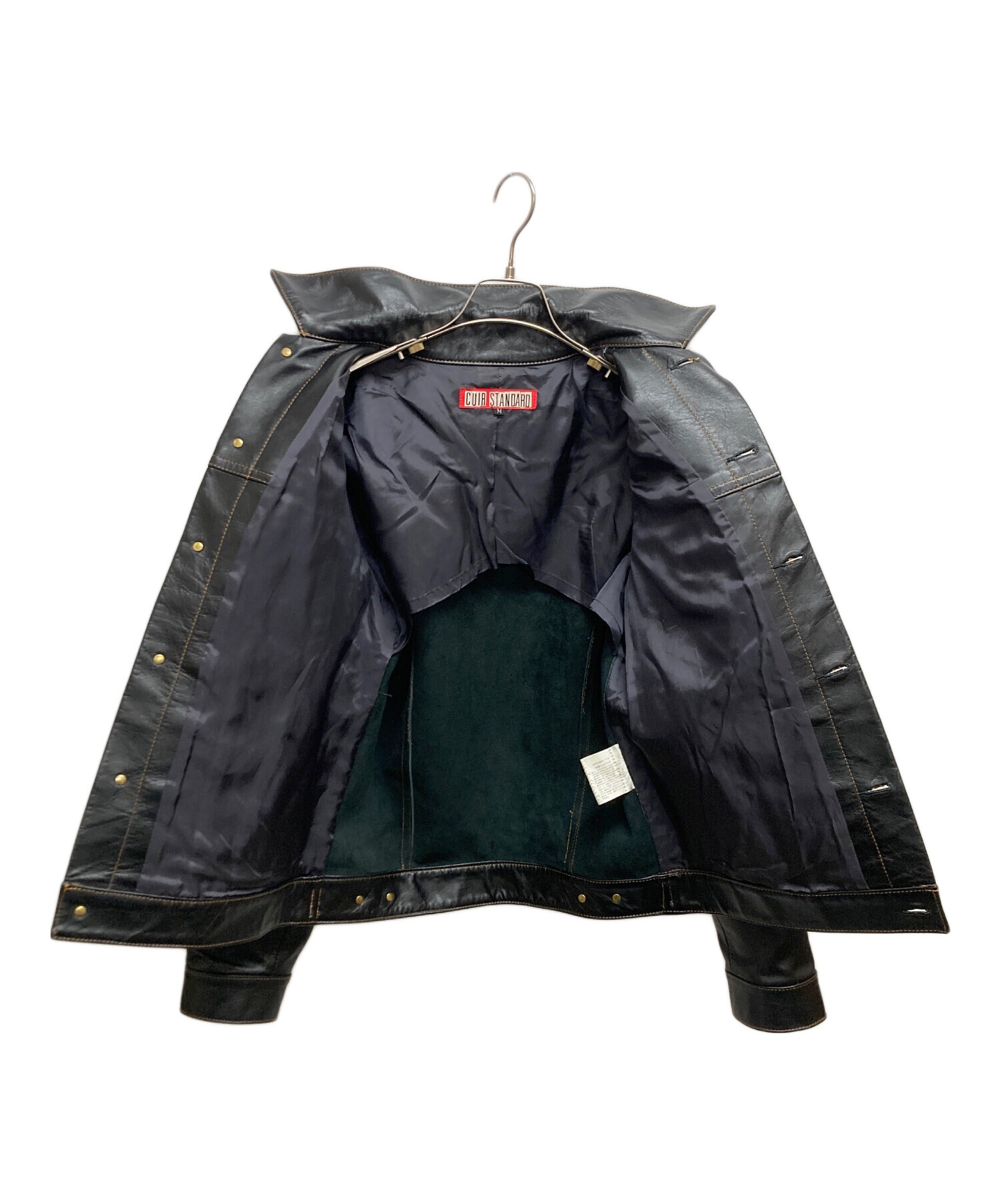レザートラッカージャケット レザージャケット ユーロ 古着 Liugoo Leathers 本革 トラッカージャケット メンズ リューグー